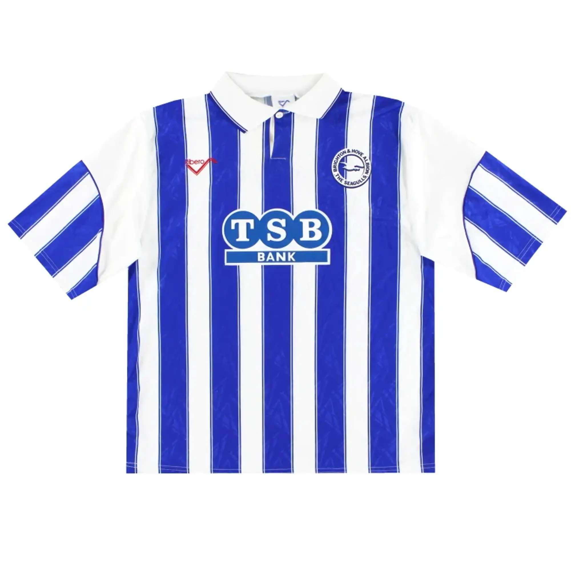 1992-93 Brighton Ribero Home Shirt *Mint* S - Brighton and Hove Albion / Mint / Small