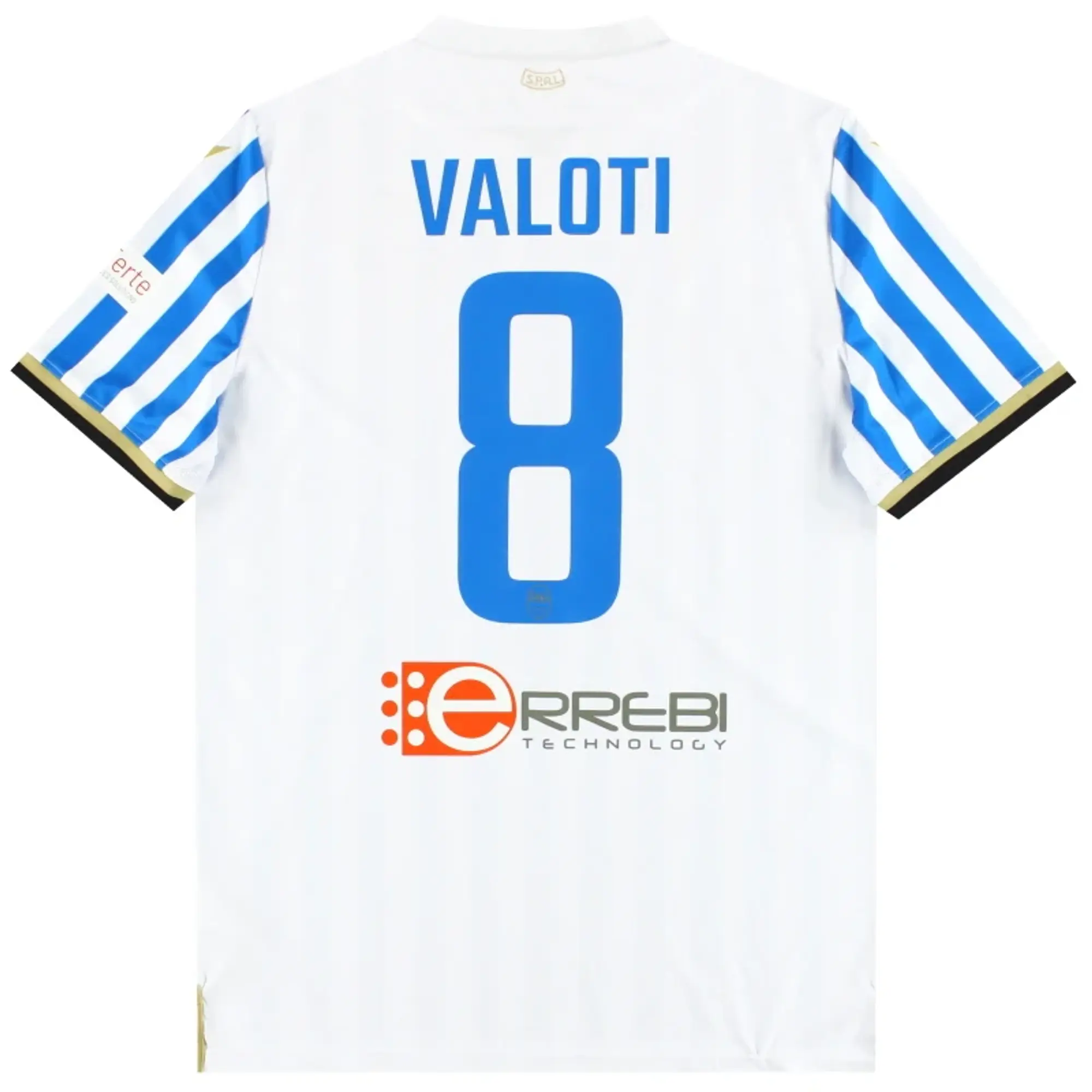 2019-20 SPAL Macron Player Issue Home Shirt Valoti #8 *w/tags* L - Other Italian Clubs / w/tags / Large