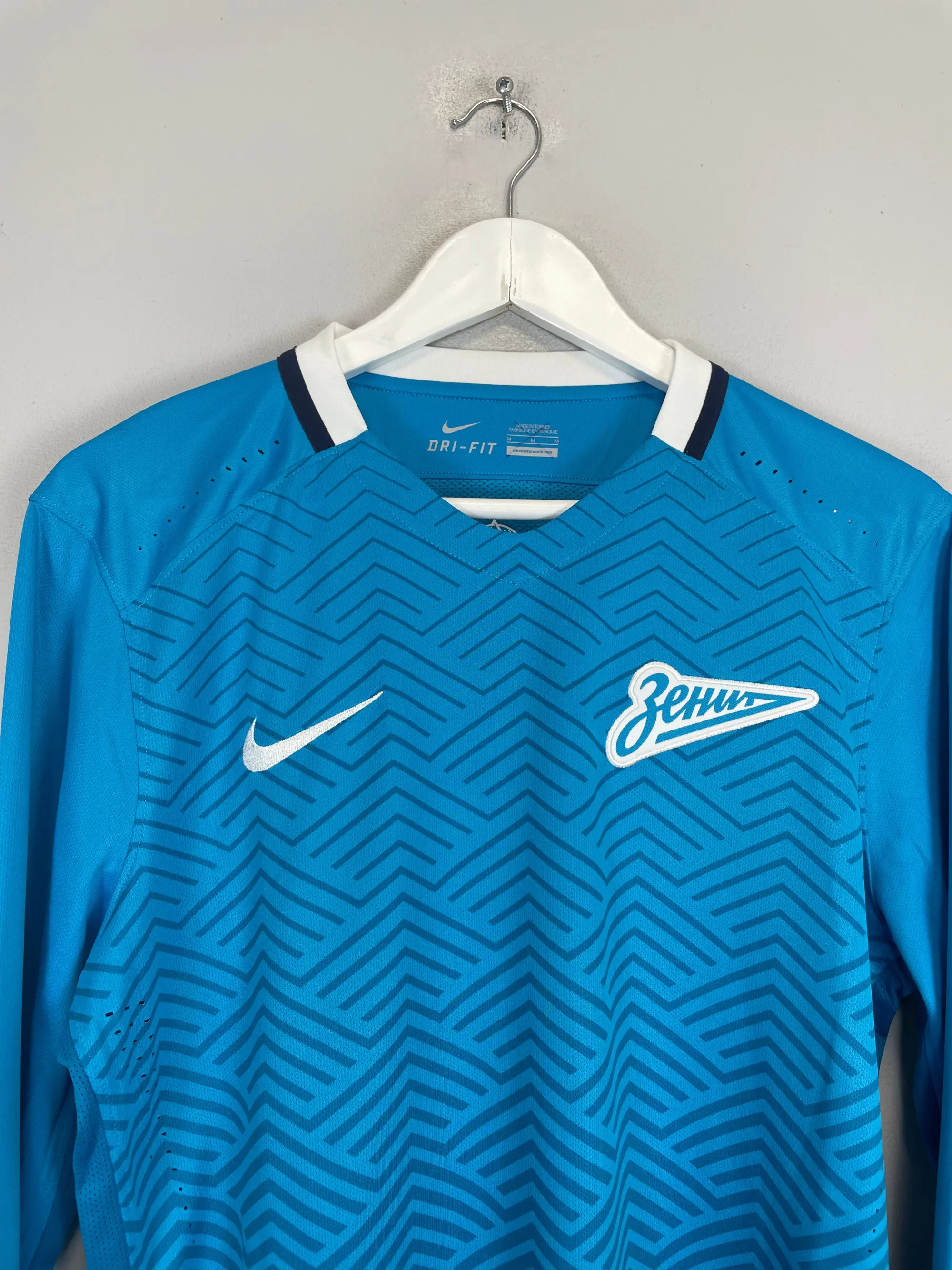 CULT KITS - 2015/16 ZENIT ST PETERSBURG *PLAYER ISSUE* L/S HOME SHIRT (M) NIKE