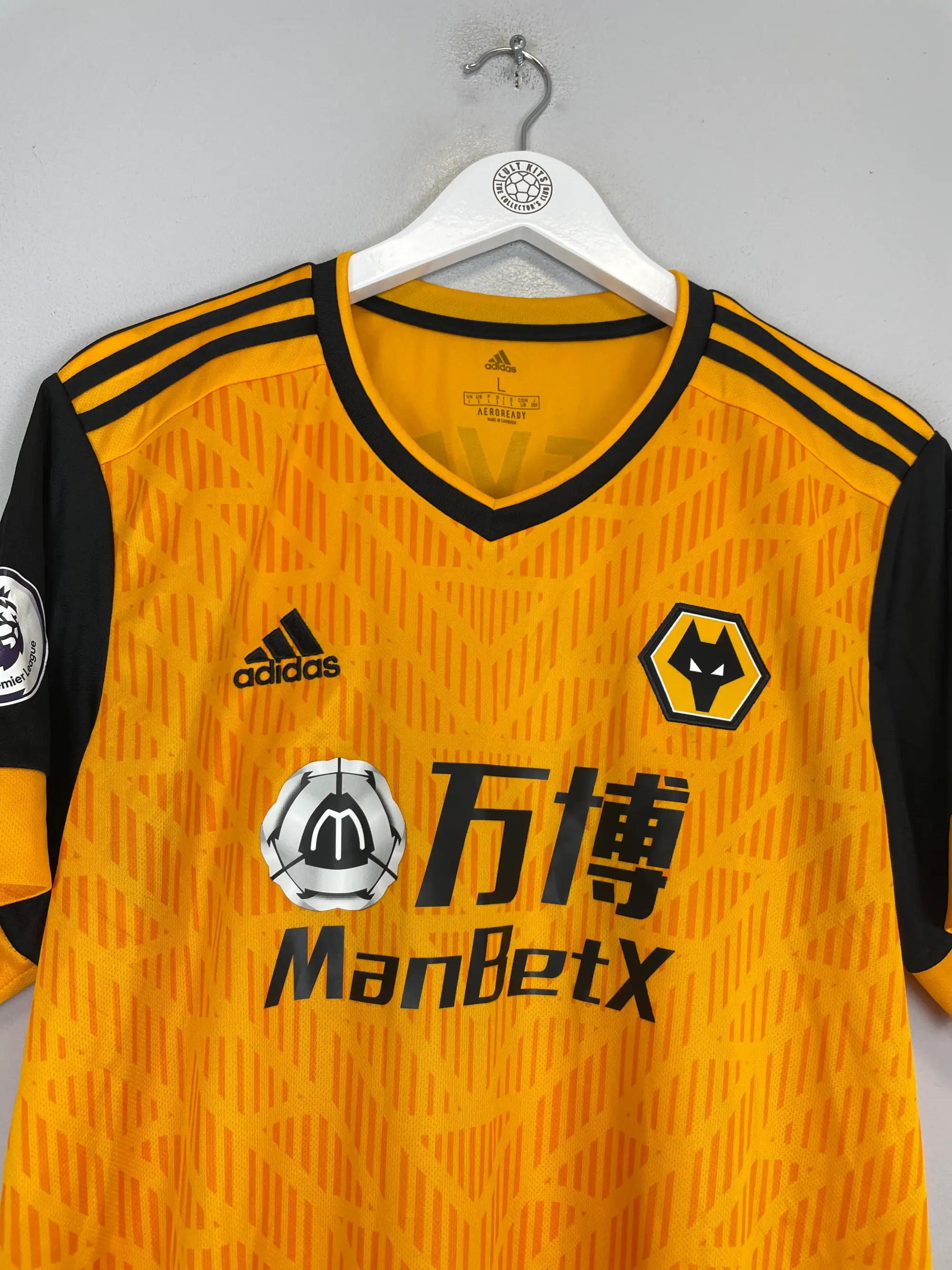 CULT KITS - 2019/20 WOLVES NEVES #8 HOME SHIRT (L) ADIDAS
