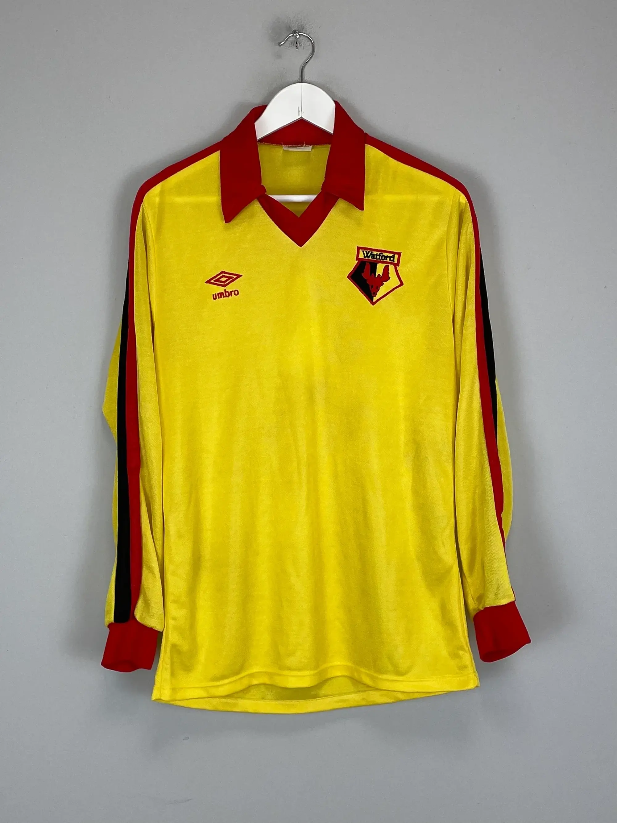 CULT KITS - 1978/92 WATFORD L/S HOME SHIRT (M) UMBRO