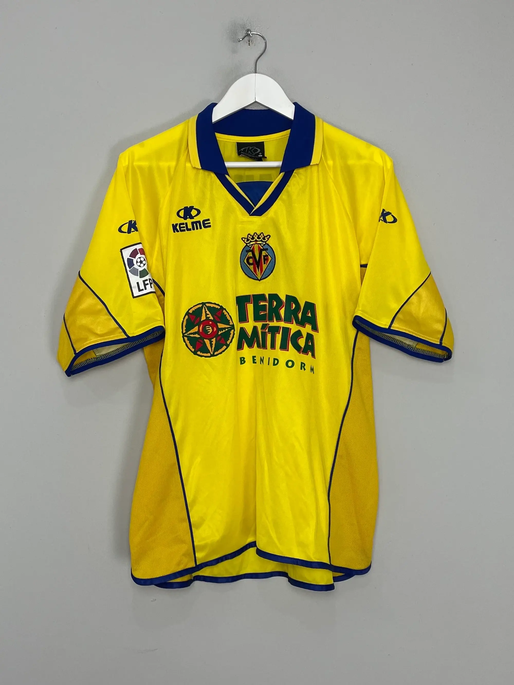 CULT KITS - 2002/03 VILLARREAL J.GALVAN #14 HOME SHIRT (L) KELME