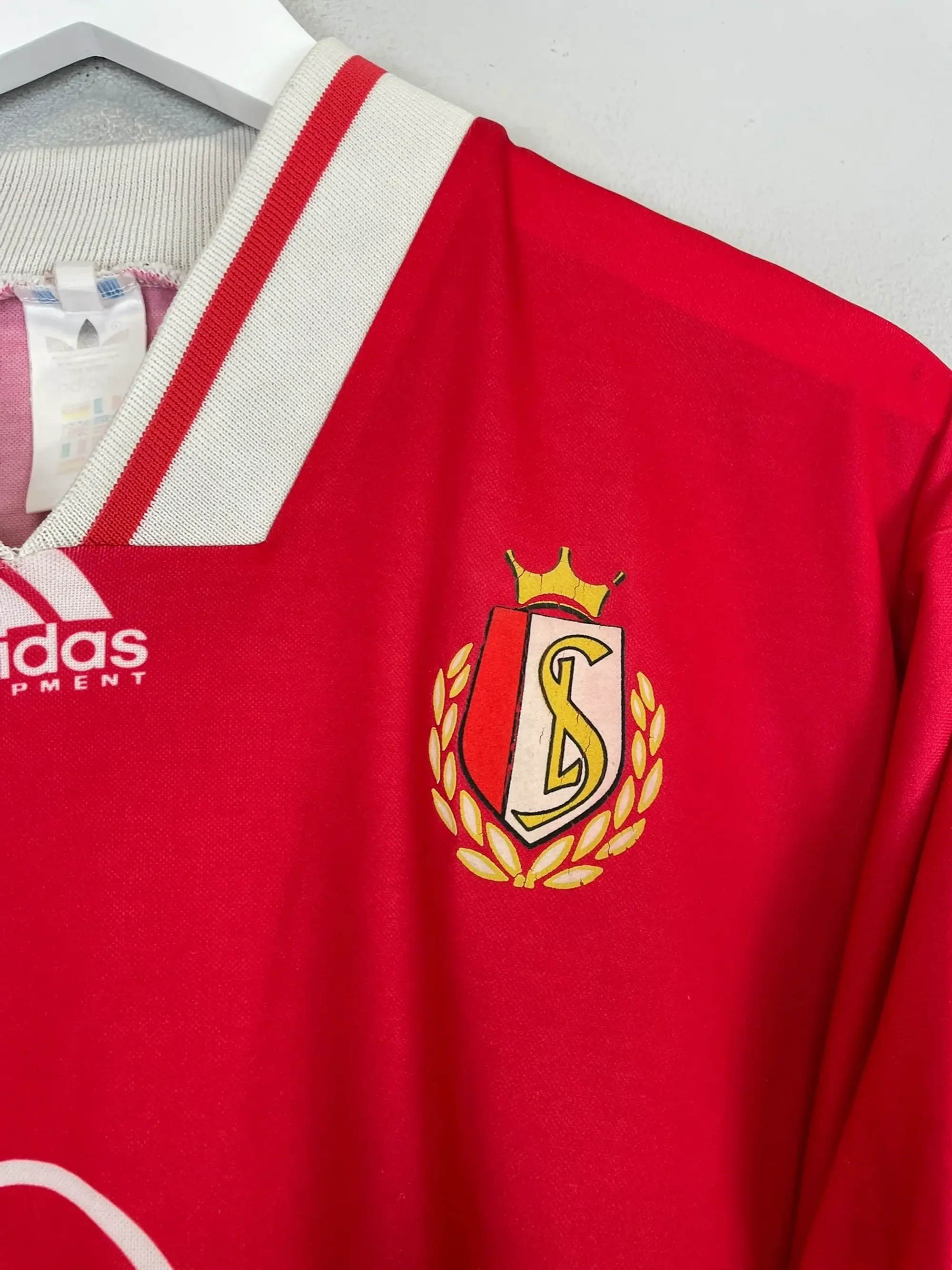CULT KITS - 1993/94 STANDARD LIEGE #9 HOME SHIRT (L) ADIDAS