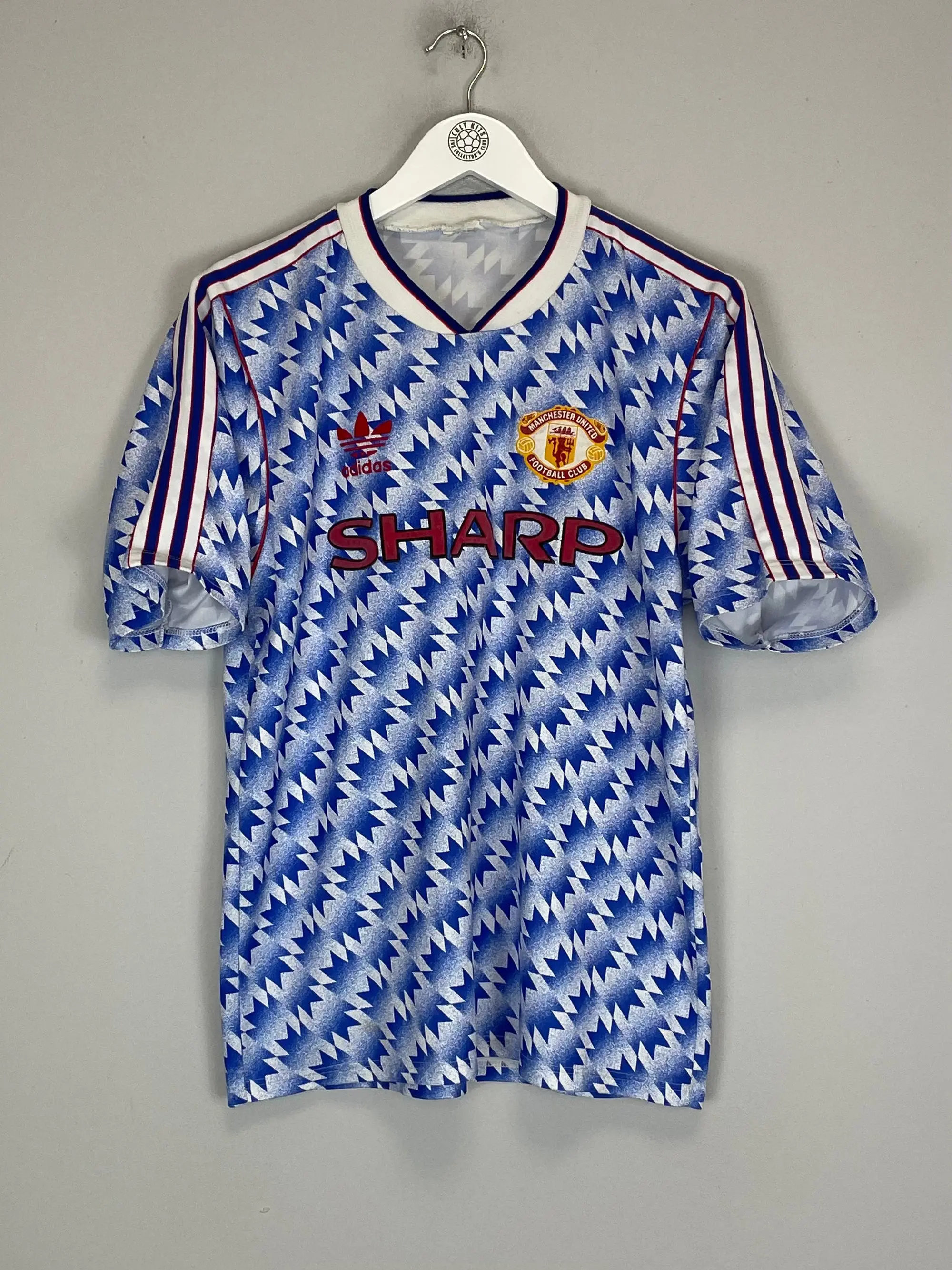 CULT KITS - 1993/94 STANDARD LIEGE #9 HOME SHIRT (L) ADIDAS