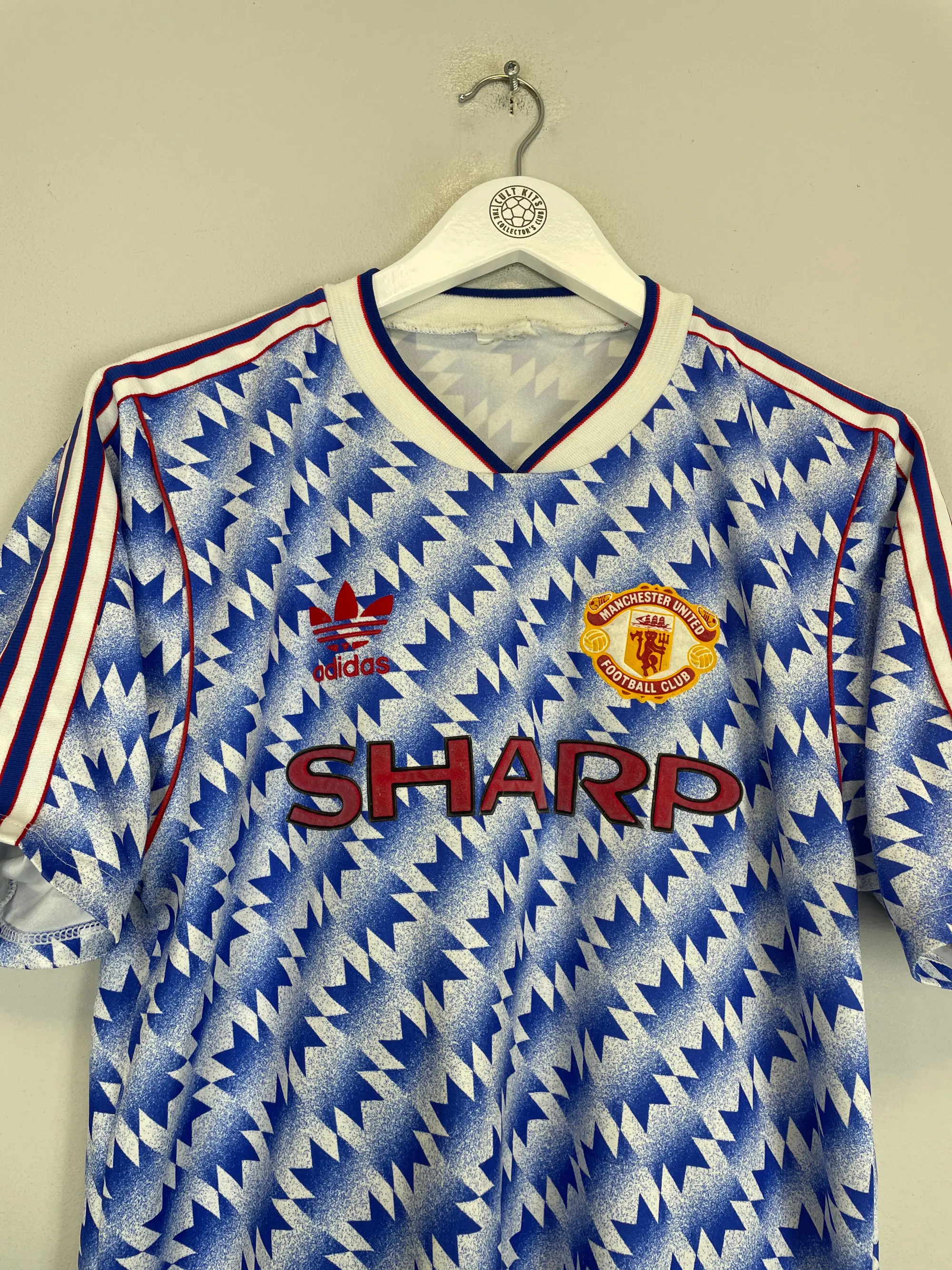 CULT KITS - 1993/94 STANDARD LIEGE #9 HOME SHIRT (L) ADIDAS