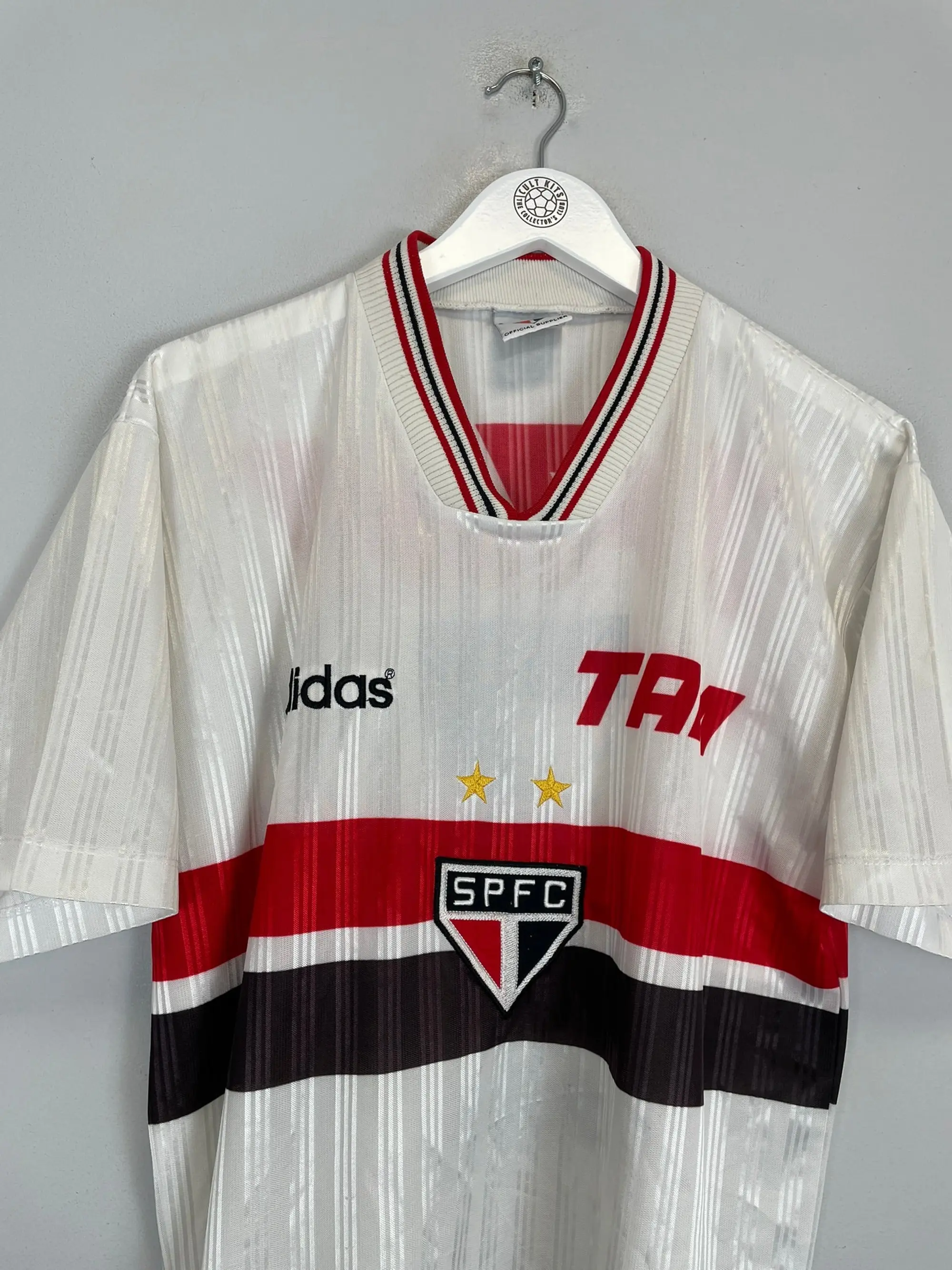 CULT KITS - 1993/94 STANDARD LIEGE #9 HOME SHIRT (L) ADIDAS