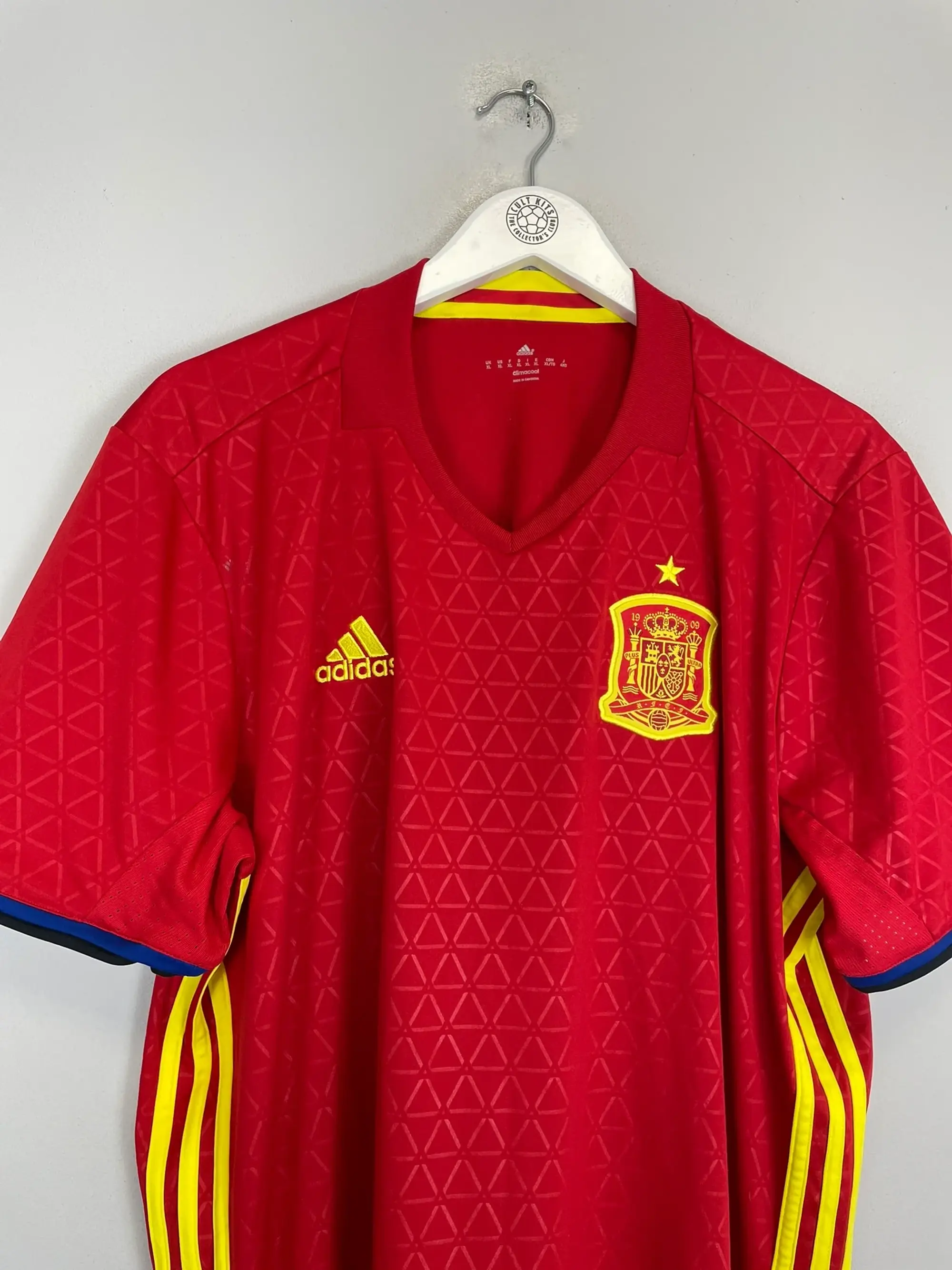CULT KITS - 2016/17 SPAIN HOME SHIRT (XL) ADIDAS