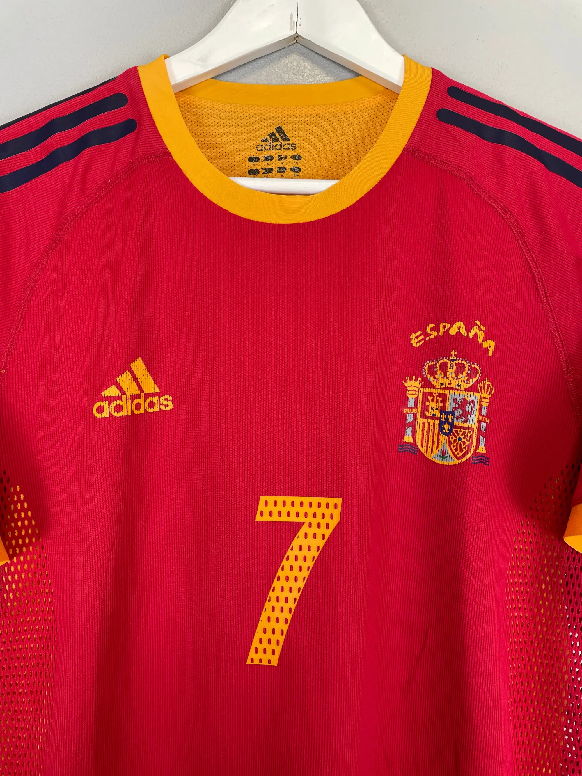 CULT KITS - 2002/04 SPAIN RAUL #7 *PLAYER ISSUE* HOME SHIRT (S) ADIDAS