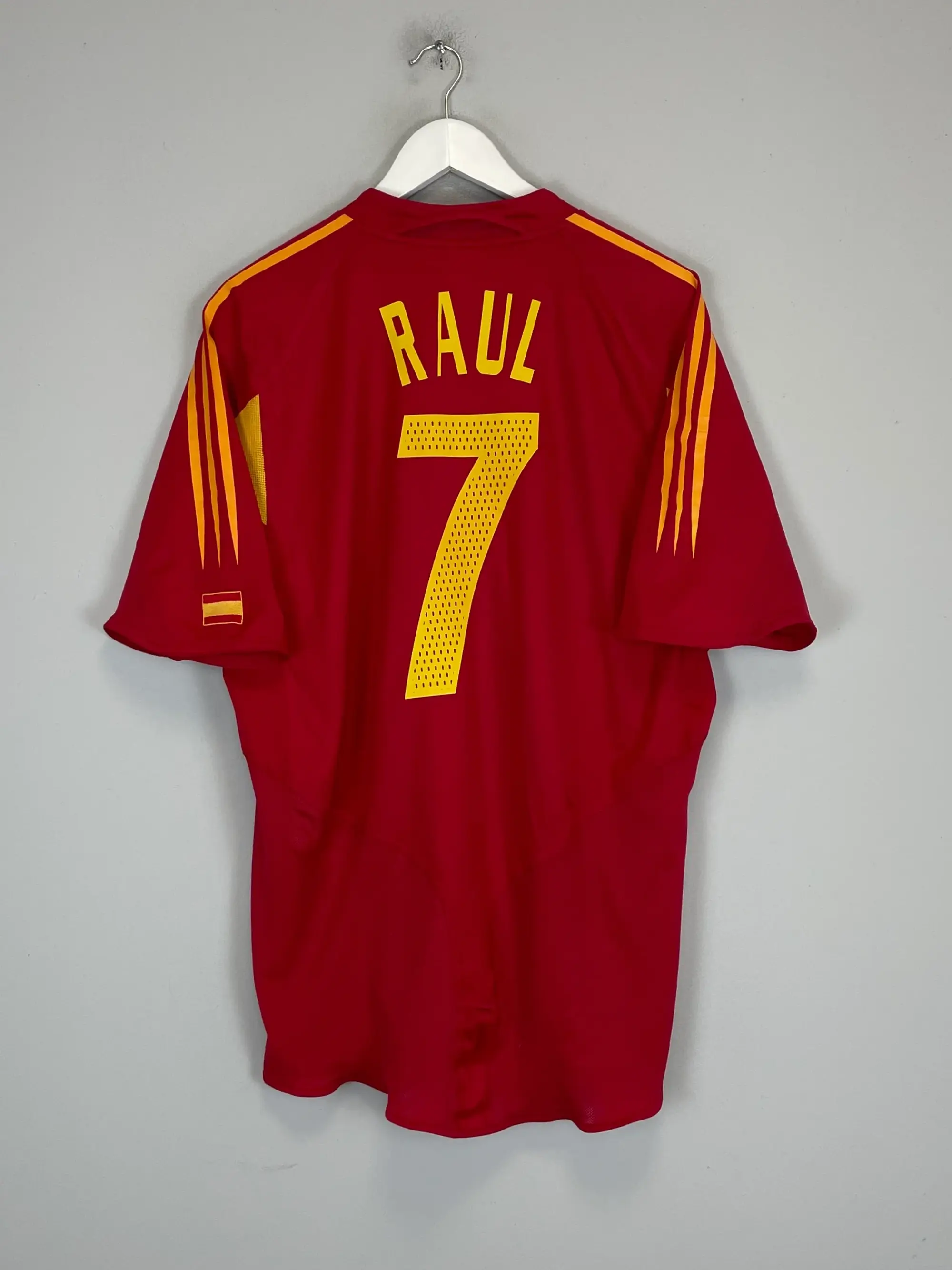 CULT KITS - 2004/06 SPAIN RAUL #7 HOME SHIRT (XL) ADIDAS