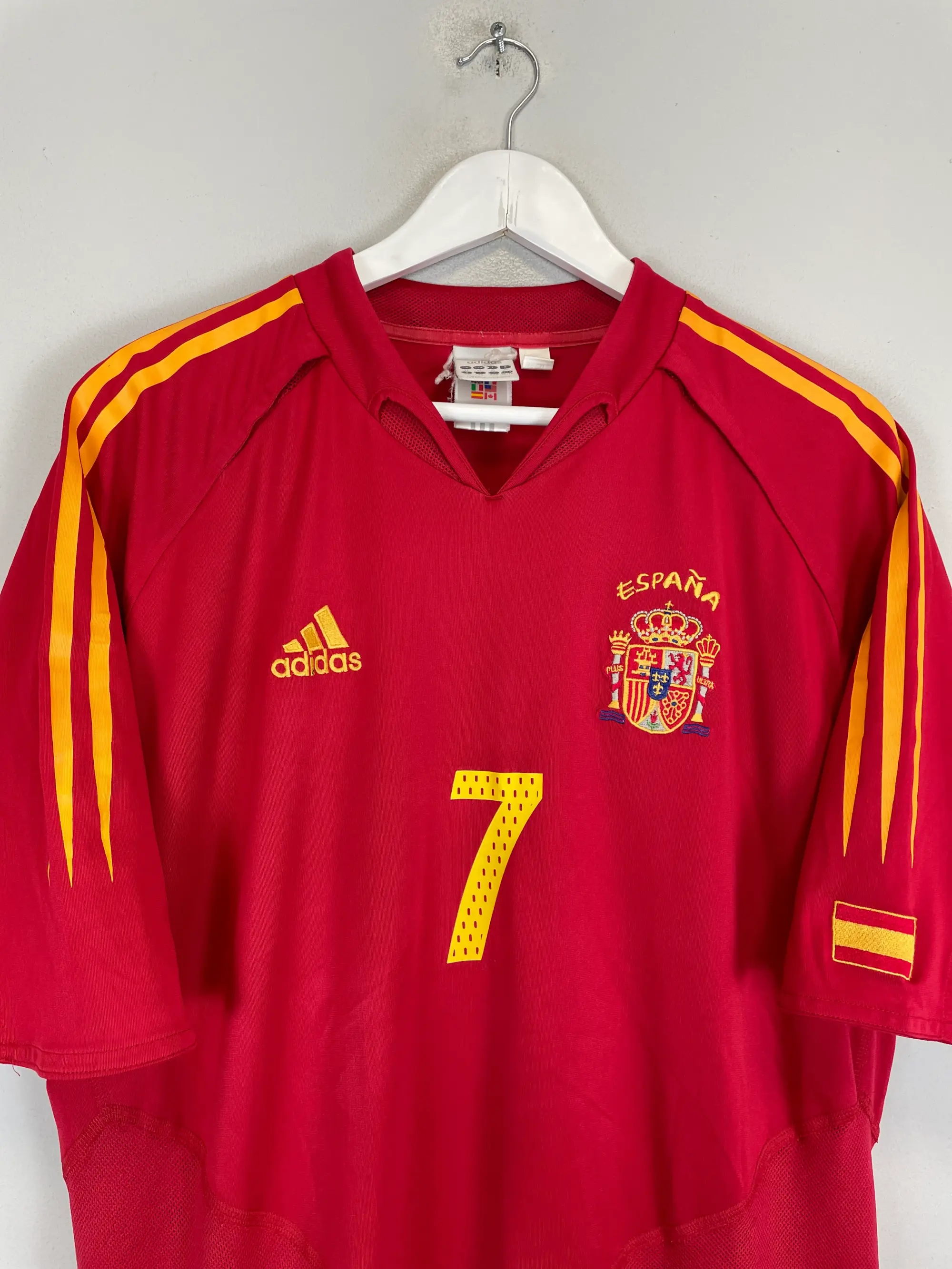 CULT KITS - 2004/06 SPAIN RAUL #7 HOME SHIRT (XL) ADIDAS