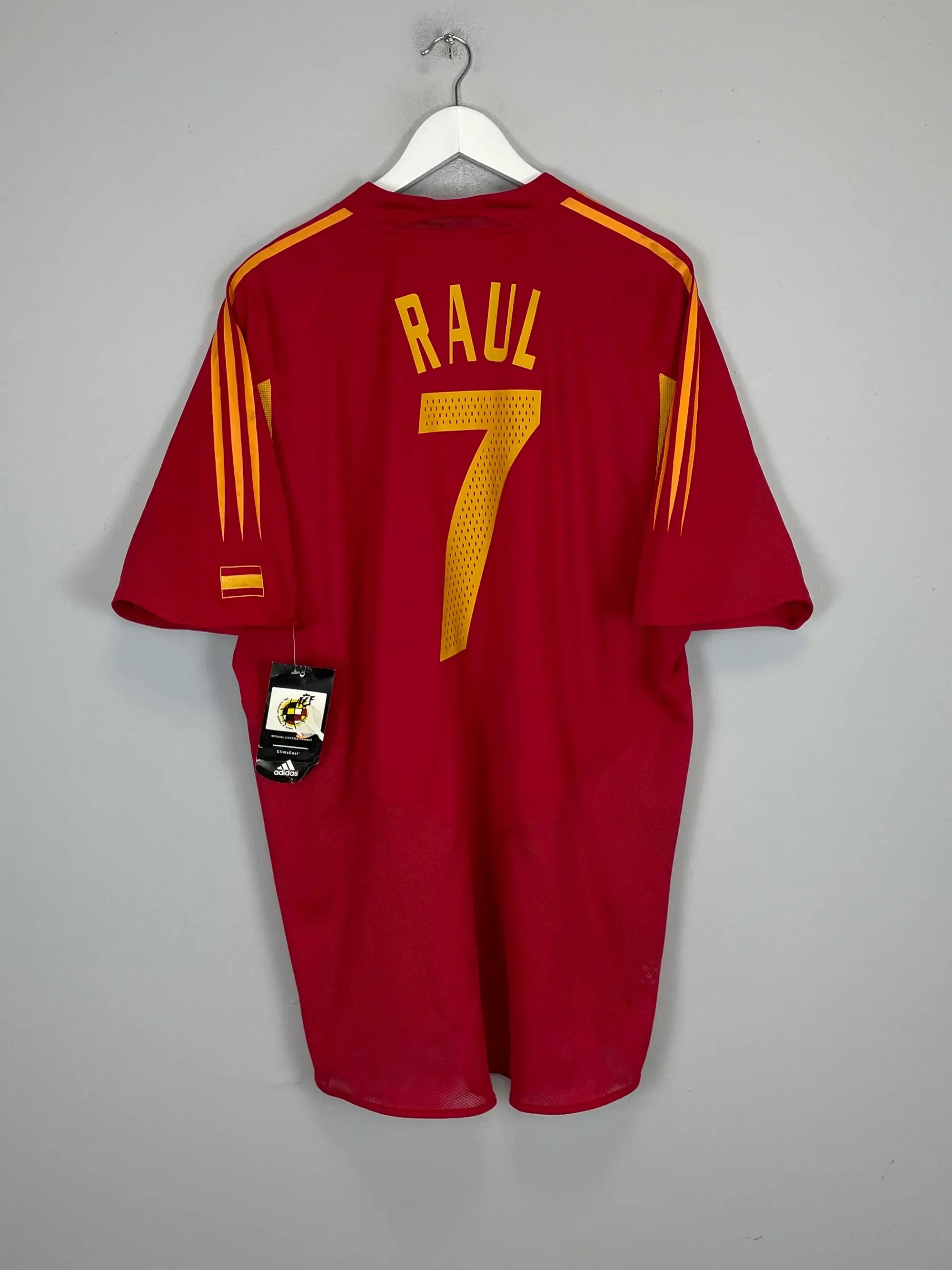 CULT KITS - 2004/06 SPAIN RAUL #7 *BNWT* HOME SHIRT (XL) ADIDAS