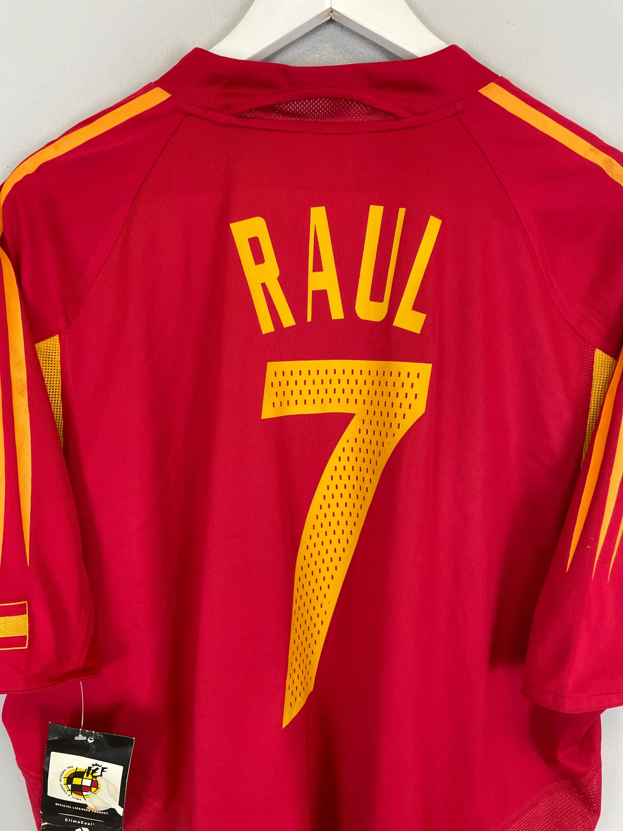 CULT KITS - 2004/06 SPAIN RAUL #7 *BNWT* HOME SHIRT (XL) ADIDAS