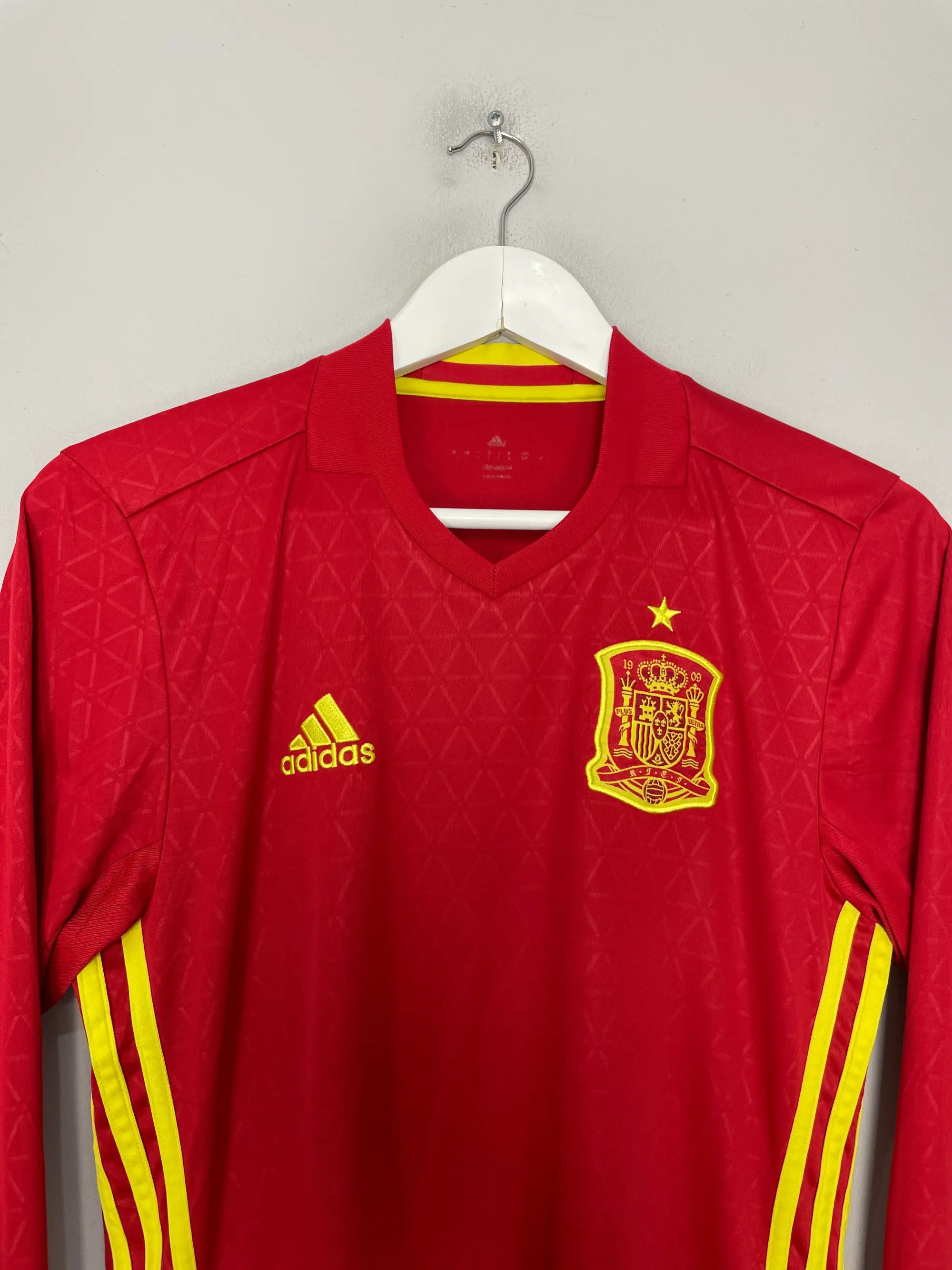 CULT KITS - 2016/17 SPAIN L/S HOME SHIRT (S) ADIDAS
