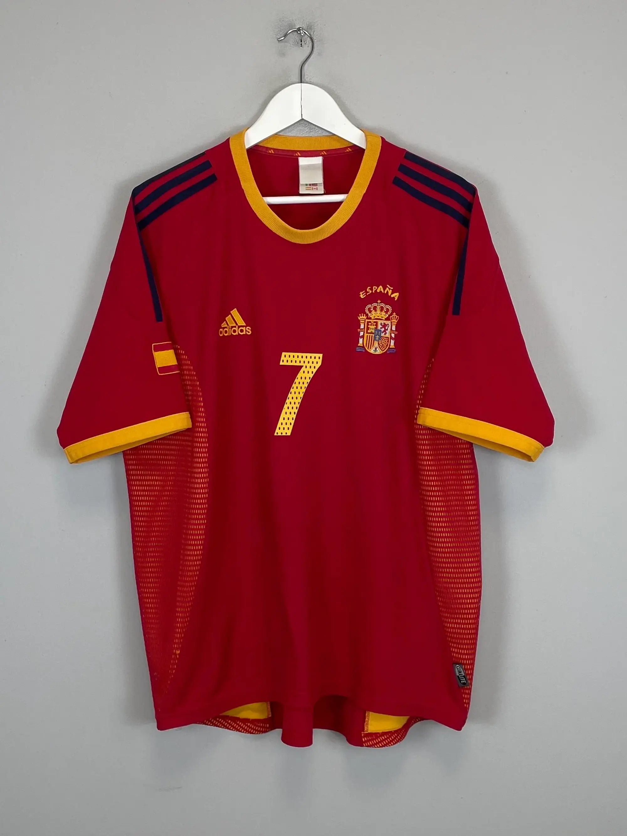 CULT KITS - 2002/04 SPAIN RAUL #7 HOME SHIRT (L) ADIDAS