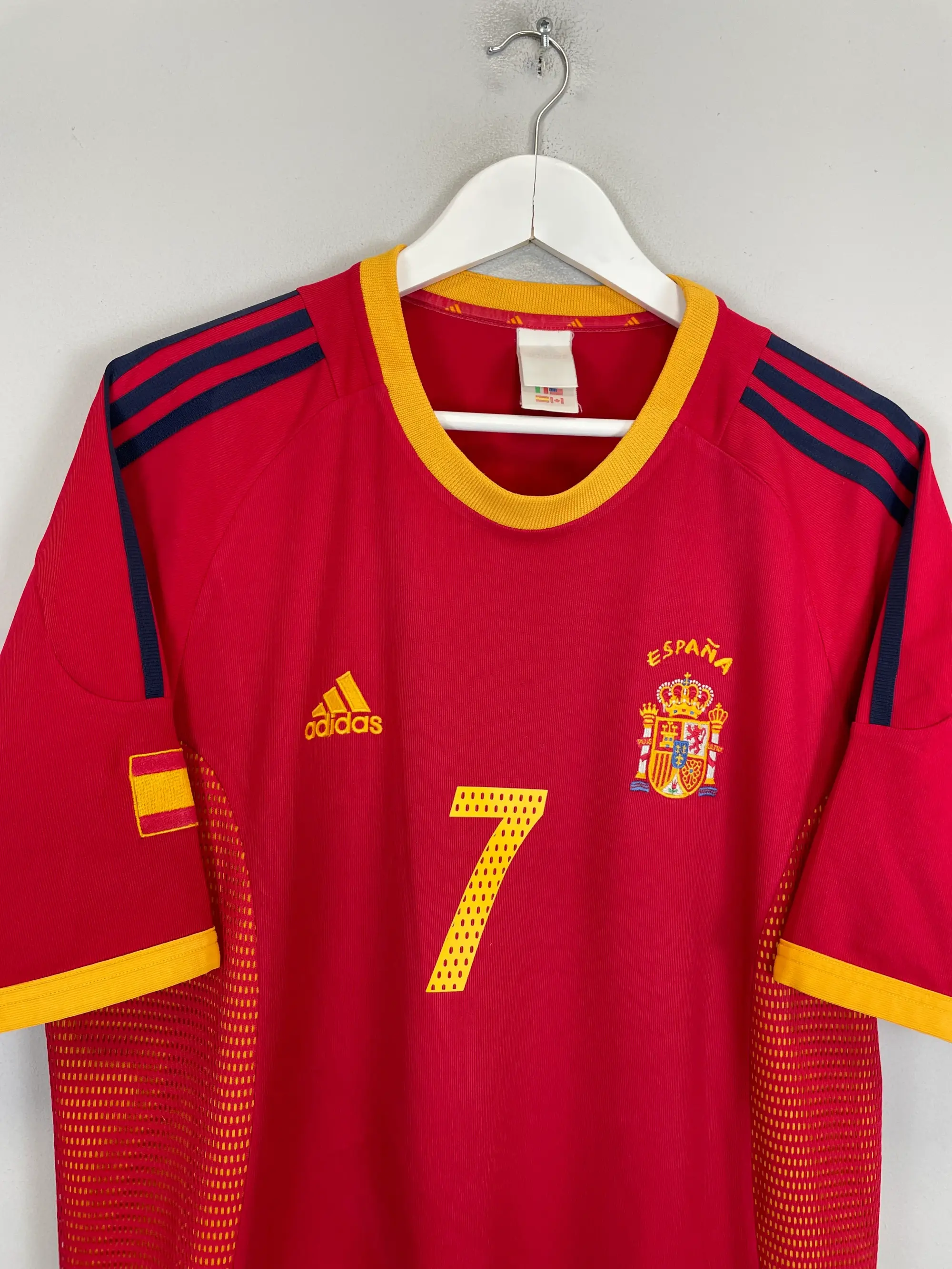 CULT KITS - 2002/04 SPAIN RAUL #7 HOME SHIRT (L) ADIDAS