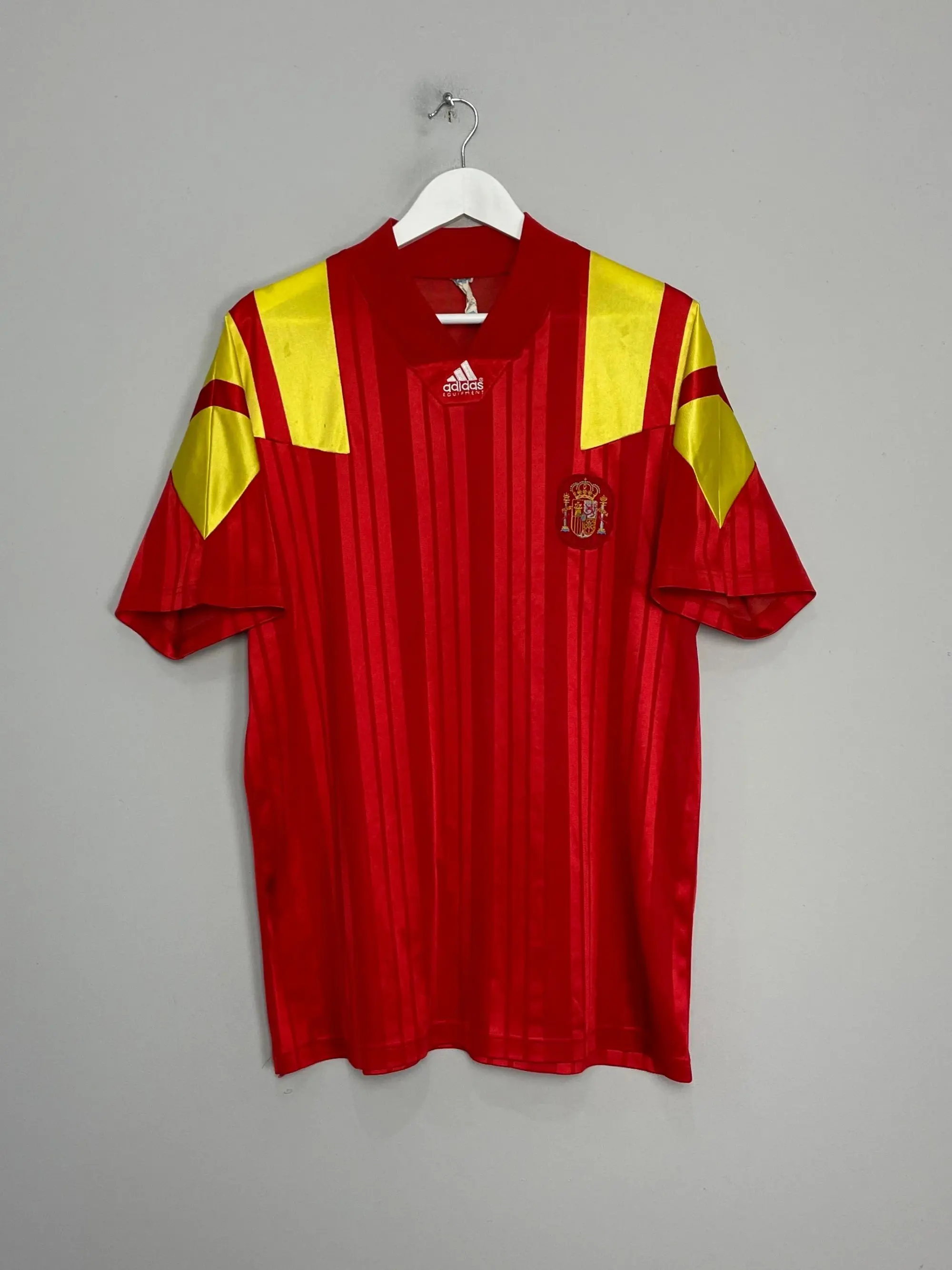 CULT KITS - 1992/94 SPAIN HOME SHIRT (L) ADIDAS