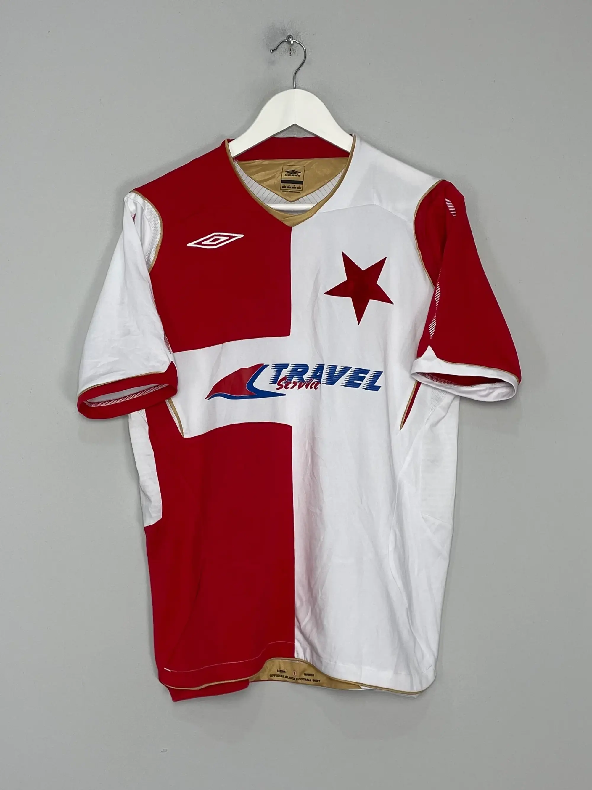 CULT KITS - 2008/09 SLAVIA PRAHA HOME SHIRT (M) UMBRO