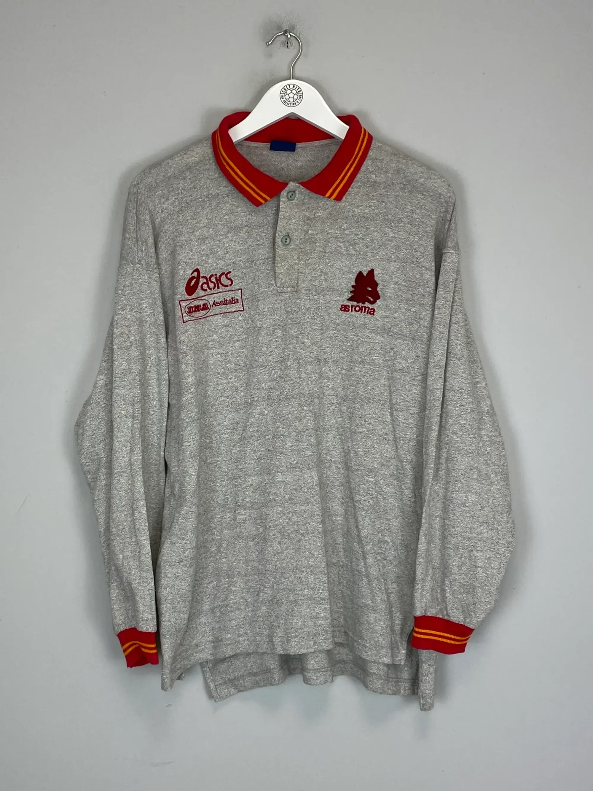 CULT KITS - 1995/96 ROMA L/S POLO SHIRT (M) ASICS