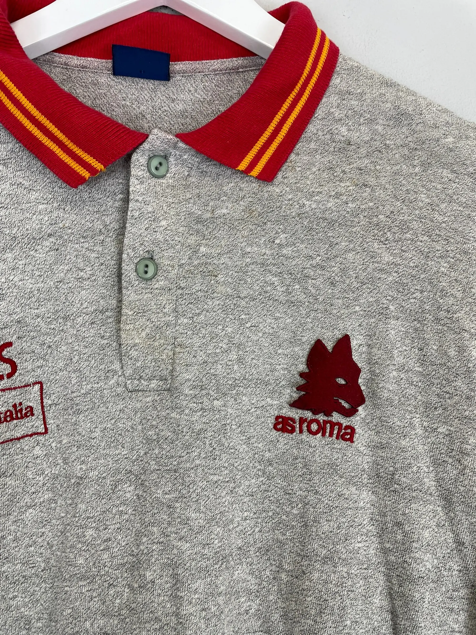 CULT KITS - 1995/96 ROMA L/S POLO SHIRT (M) ASICS