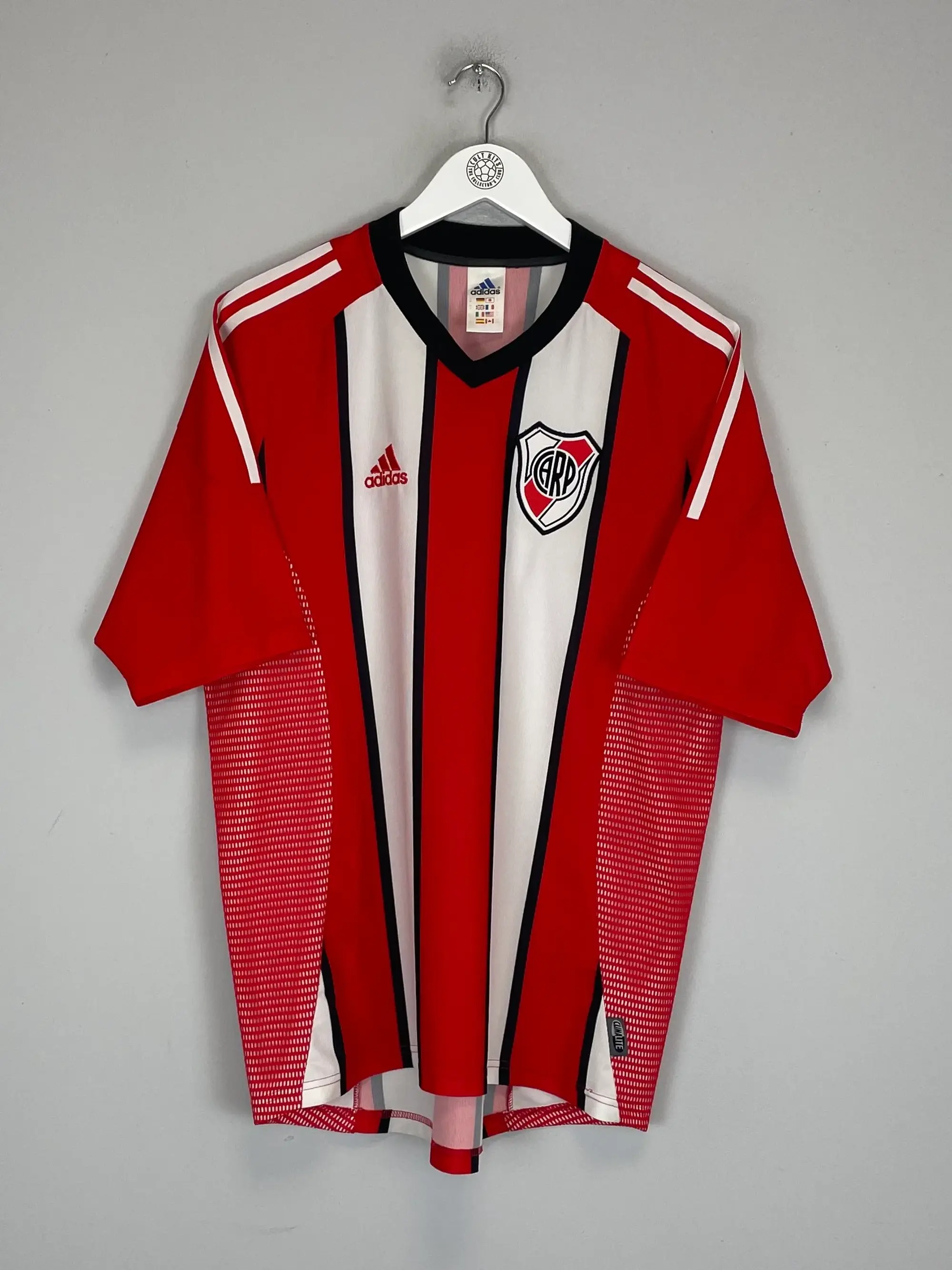 CULT KITS - 2002/04 RIVER PLATE HOME SHIRT (M) ADIDAS