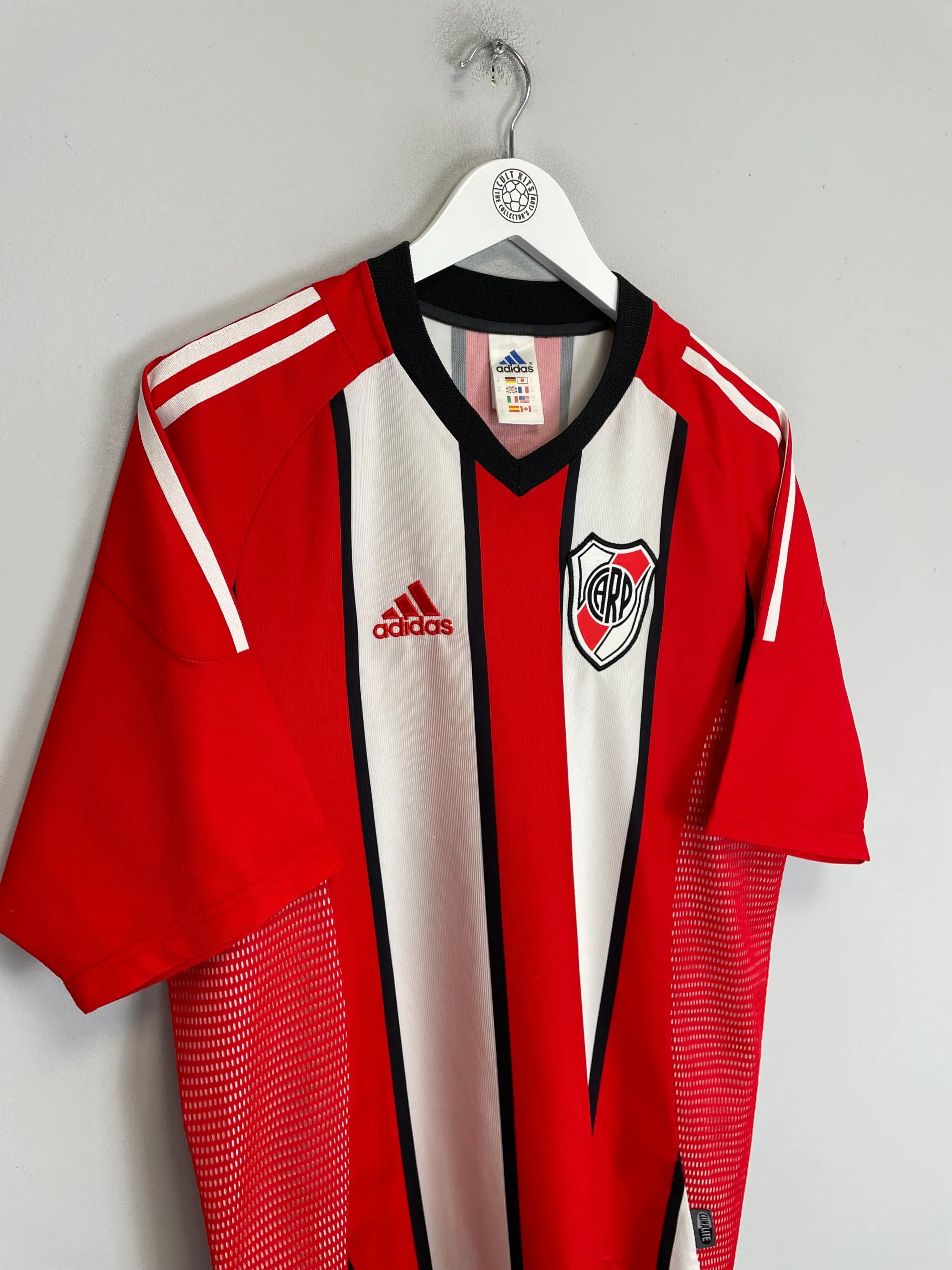 CULT KITS - 2002/04 RIVER PLATE HOME SHIRT (M) ADIDAS