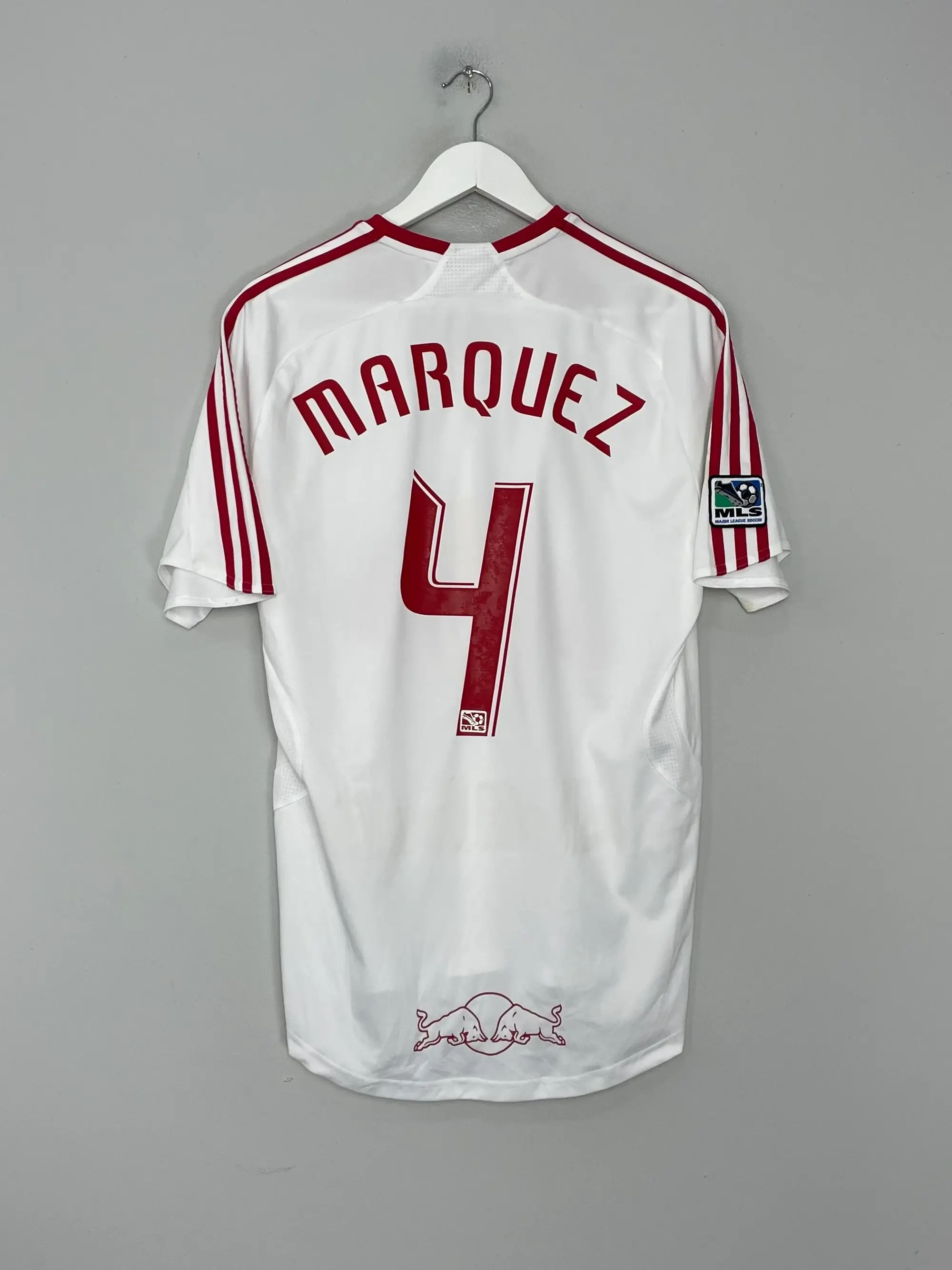CULT KITS - 2007/08 NEW YORK RED BULLS R.MARQUEZ #4 HOME SHIRT (M) ADIDAS