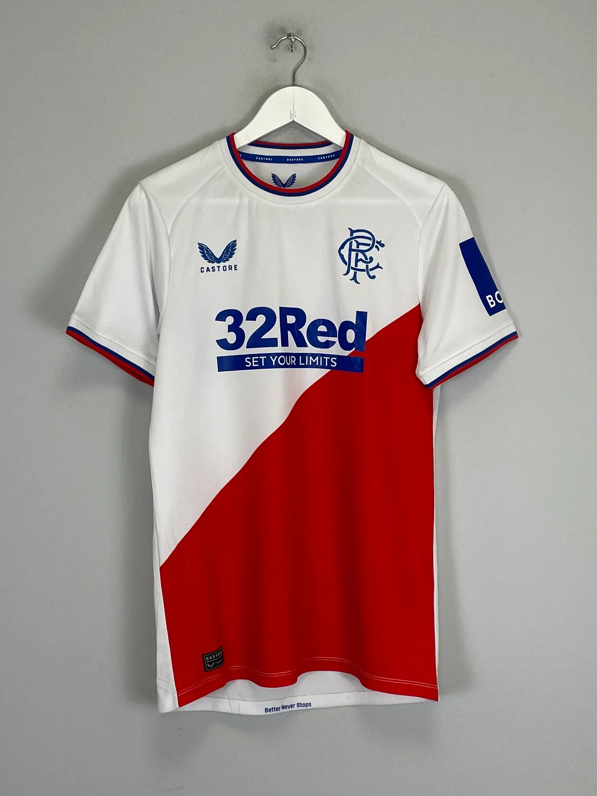 CULT KITS - 2022/23 RANGERS TAVERNIER #2 AWAY SHIRT (S) CASTORE