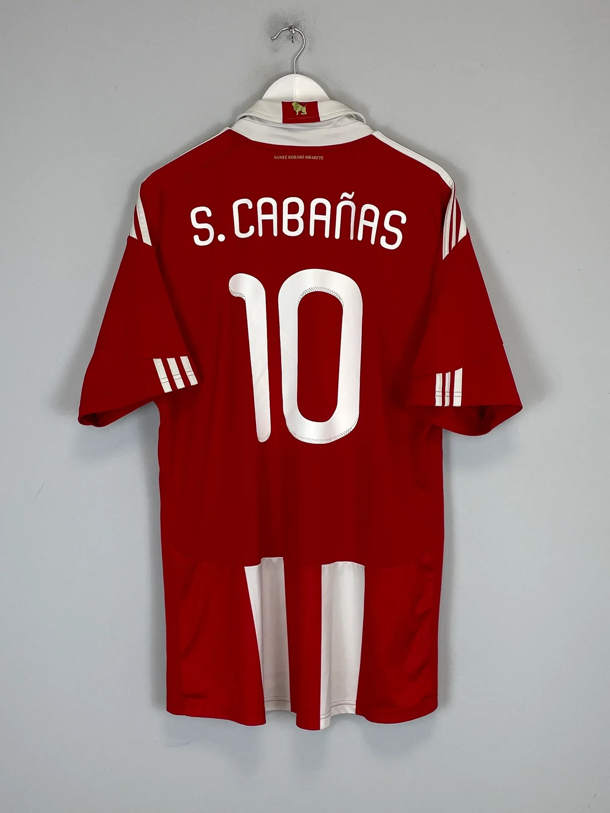 CULT KITS - 2010 PARAGUAY S.CABANAS #10 HOME SHIRT (XL) ADIDAS