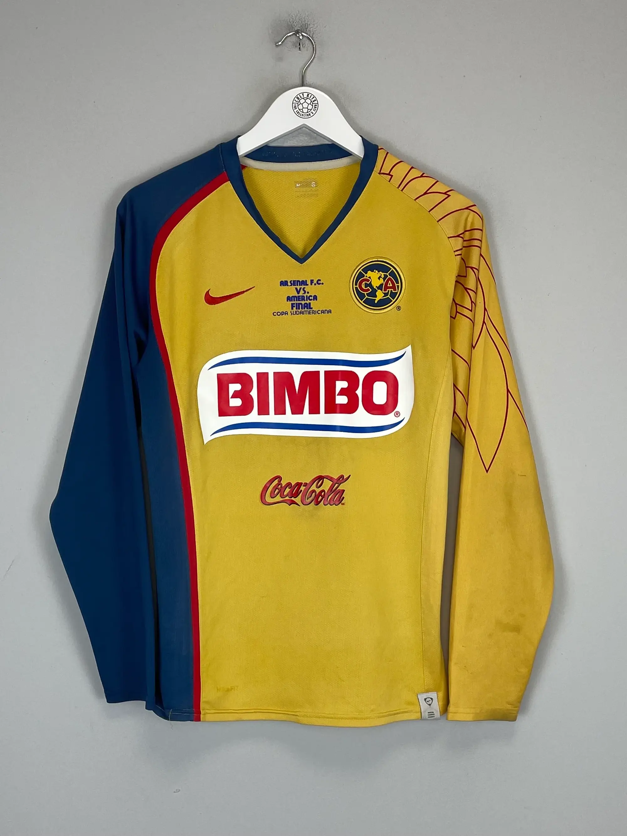 2007/08 CLUB AMERICA S.CABANAS #9 L/S SUDAMERICANA FINAL HOME SHIRT (S) NIKE | Cult Kits