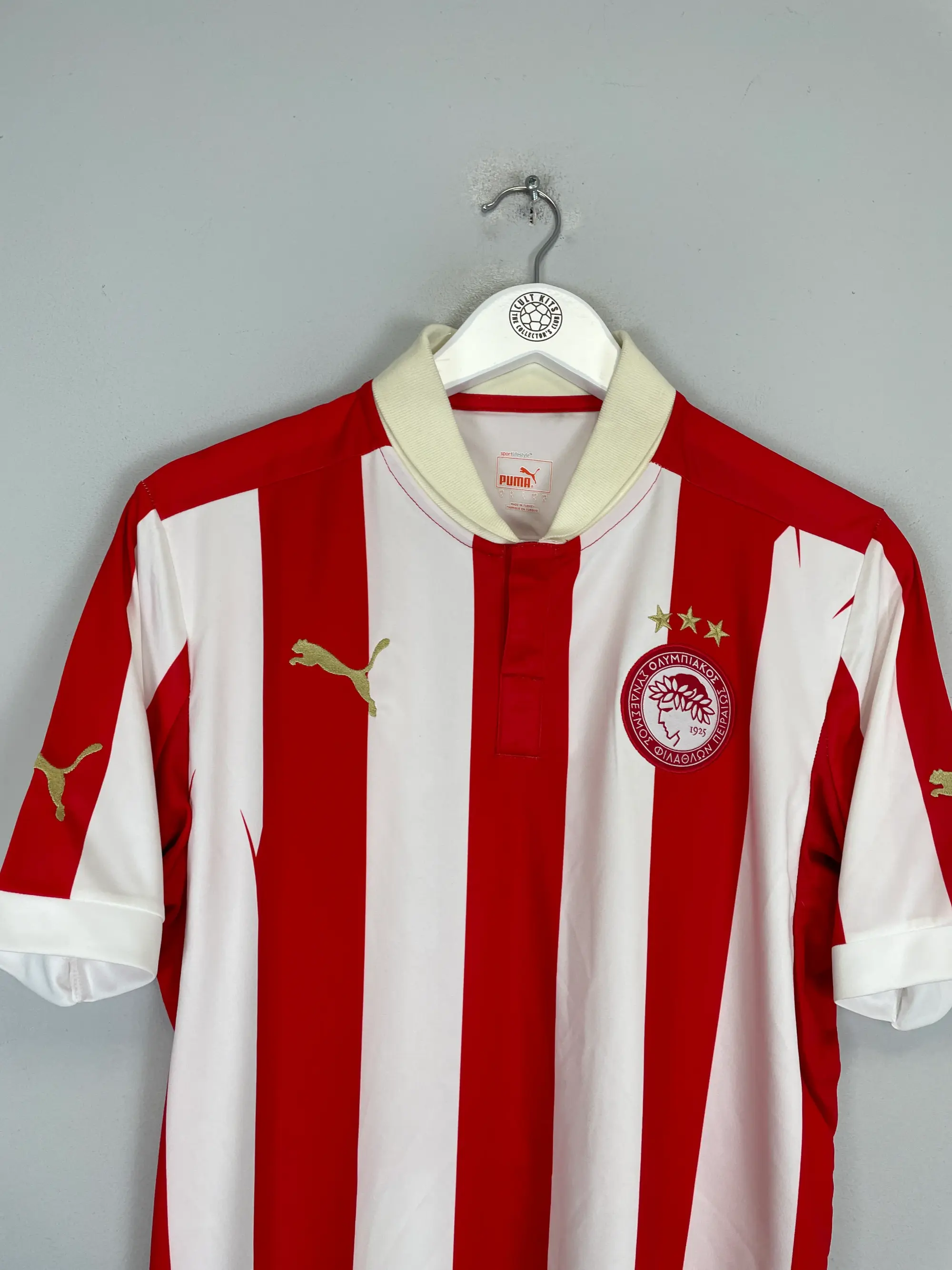 CULT KITS - 2012/13 OLYMPIAKOS HOME SHIRT (L) PUMA