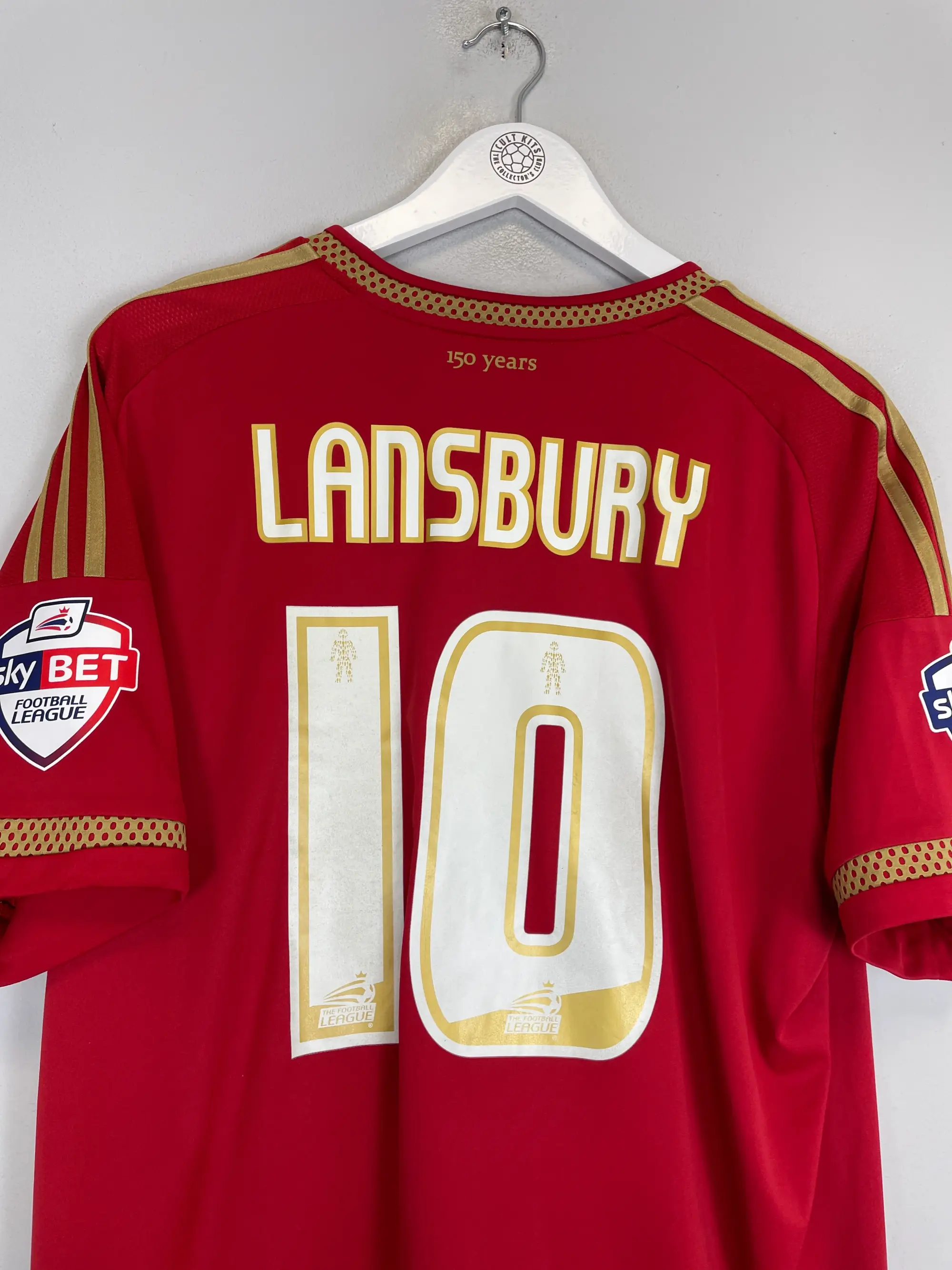 CULT KITS - 2015/16 NOTTINGHAM FOREST LANSBURY #10 HOME SHIRT (XL) ADIDAS