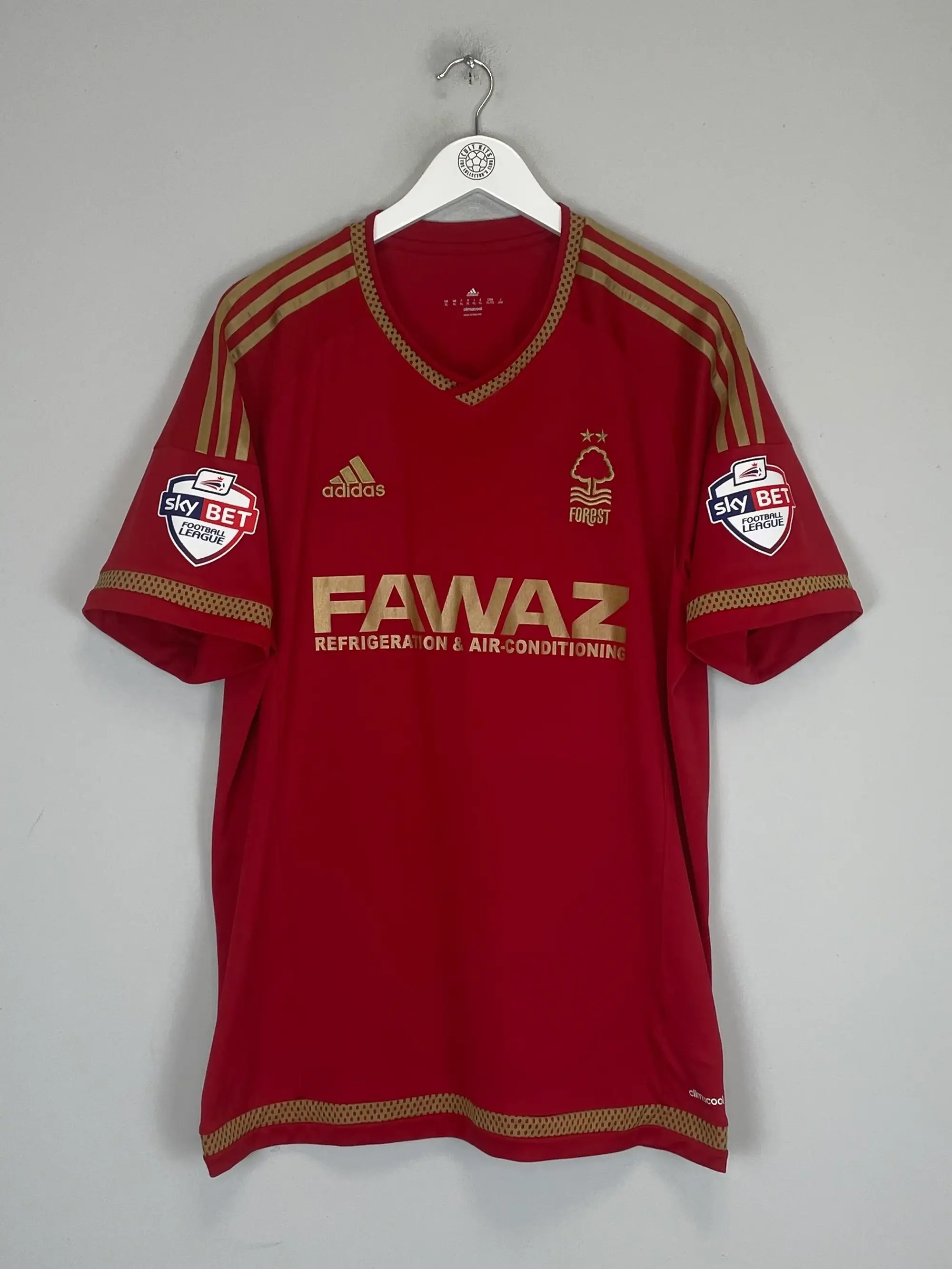 CULT KITS - 2015/16 NOTTINGHAM FOREST LANSBURY #10 HOME SHIRT (XL) ADIDAS