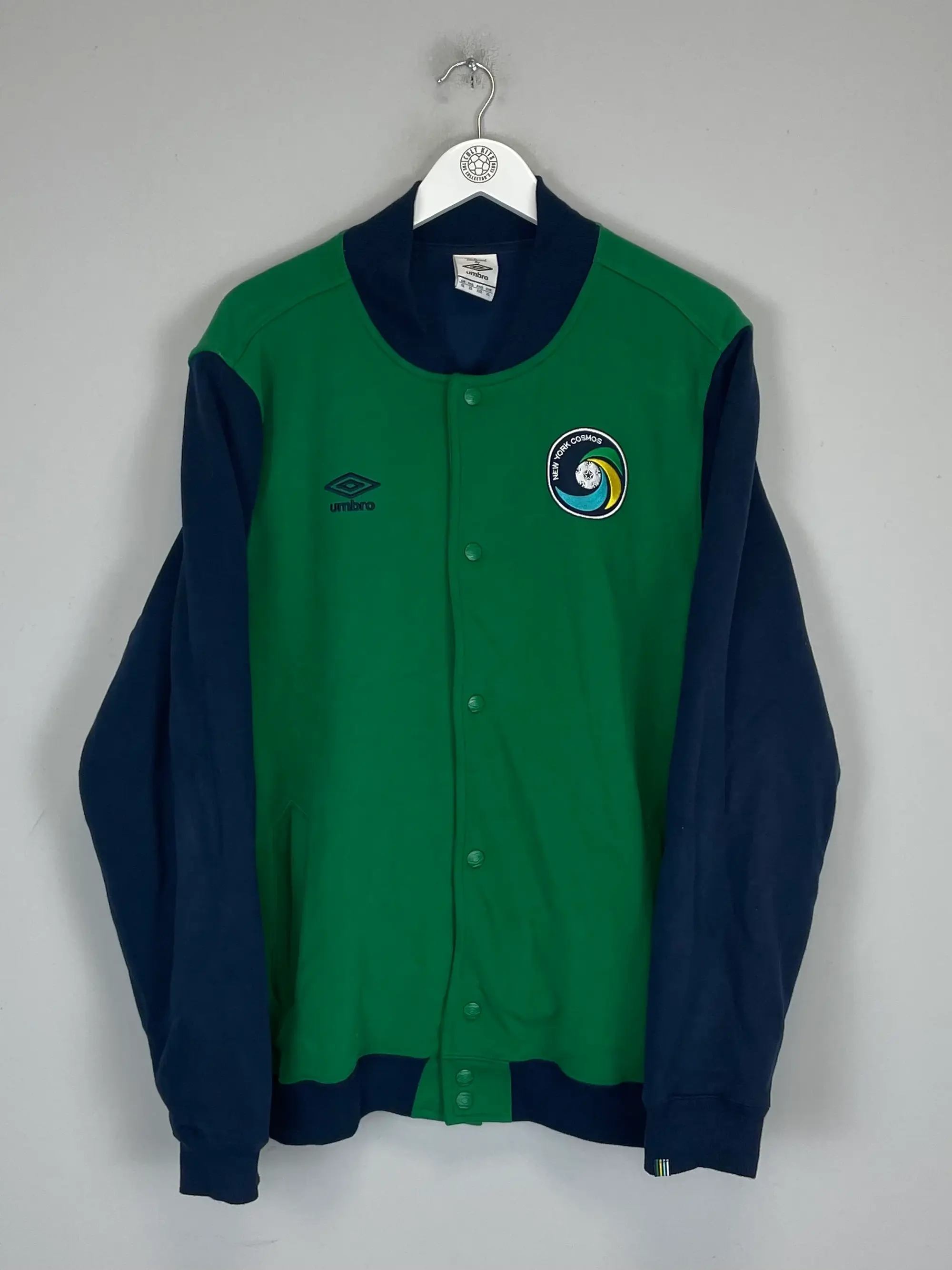 CULT KITS - 2011/12 NEW YORK COSMOS *BNWT* FLEECE BASEBALL JACKET (XL) UMBRO