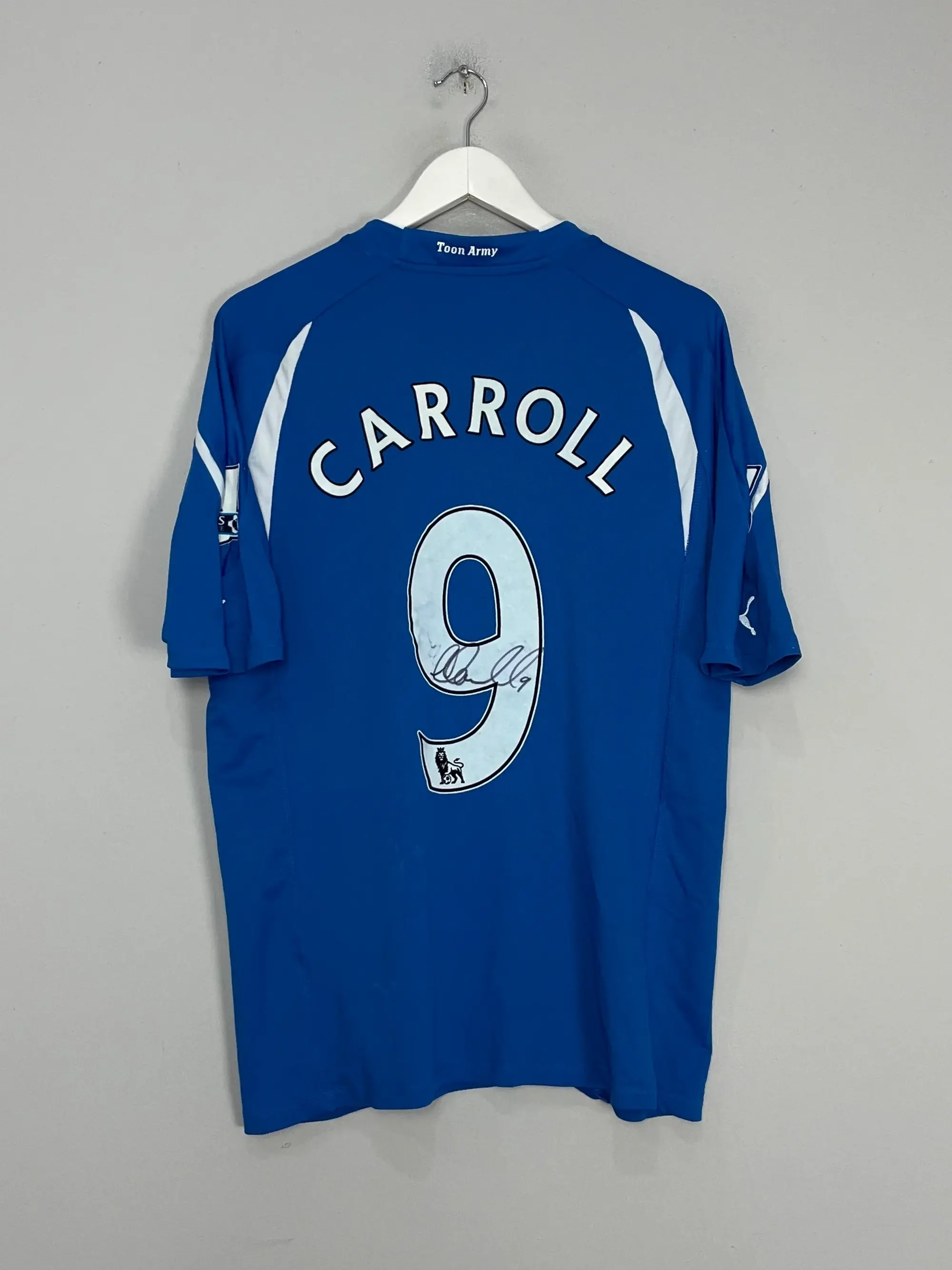 CULT KITS - 2010/11 NEWCASTLE CARROLL #9 *MATCH ISSUED + SIGNED* AWAY SHIRT (XL) PUMA