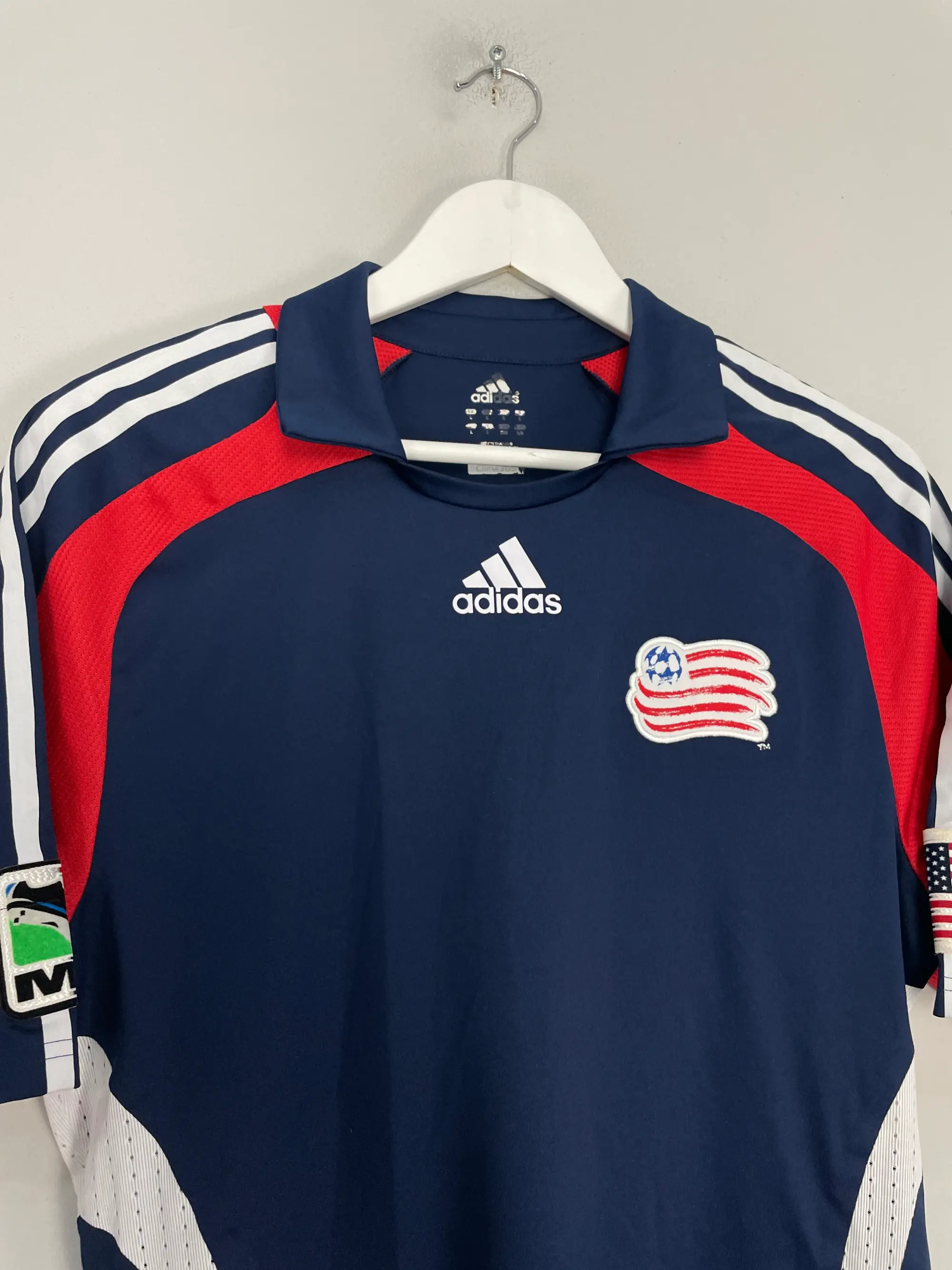 CULT KITS - 2007/08 NEW ENGLAND REVOLUTION *PLAYER ISSUE* HOME SHIRT (L) ADIDAS