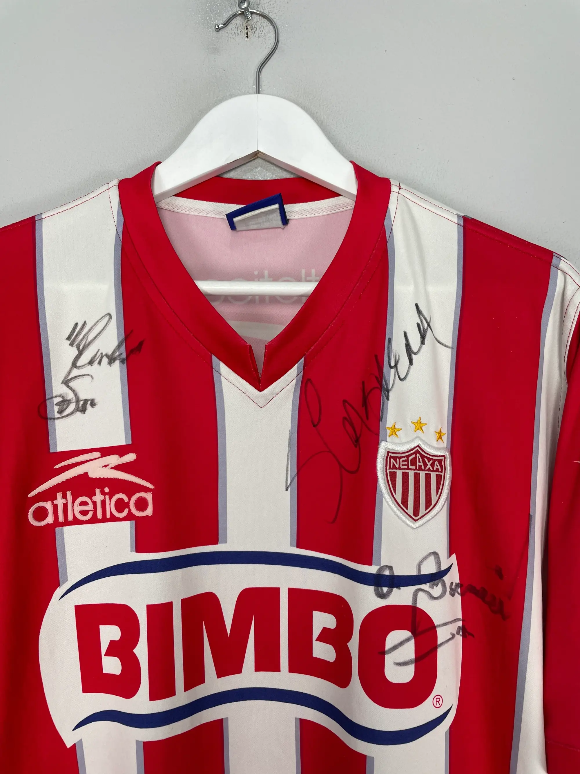 CULT KITS - 2003/05 NECAXA *SIGNED* #9 HOME SHIRT (XL) ATLETICA