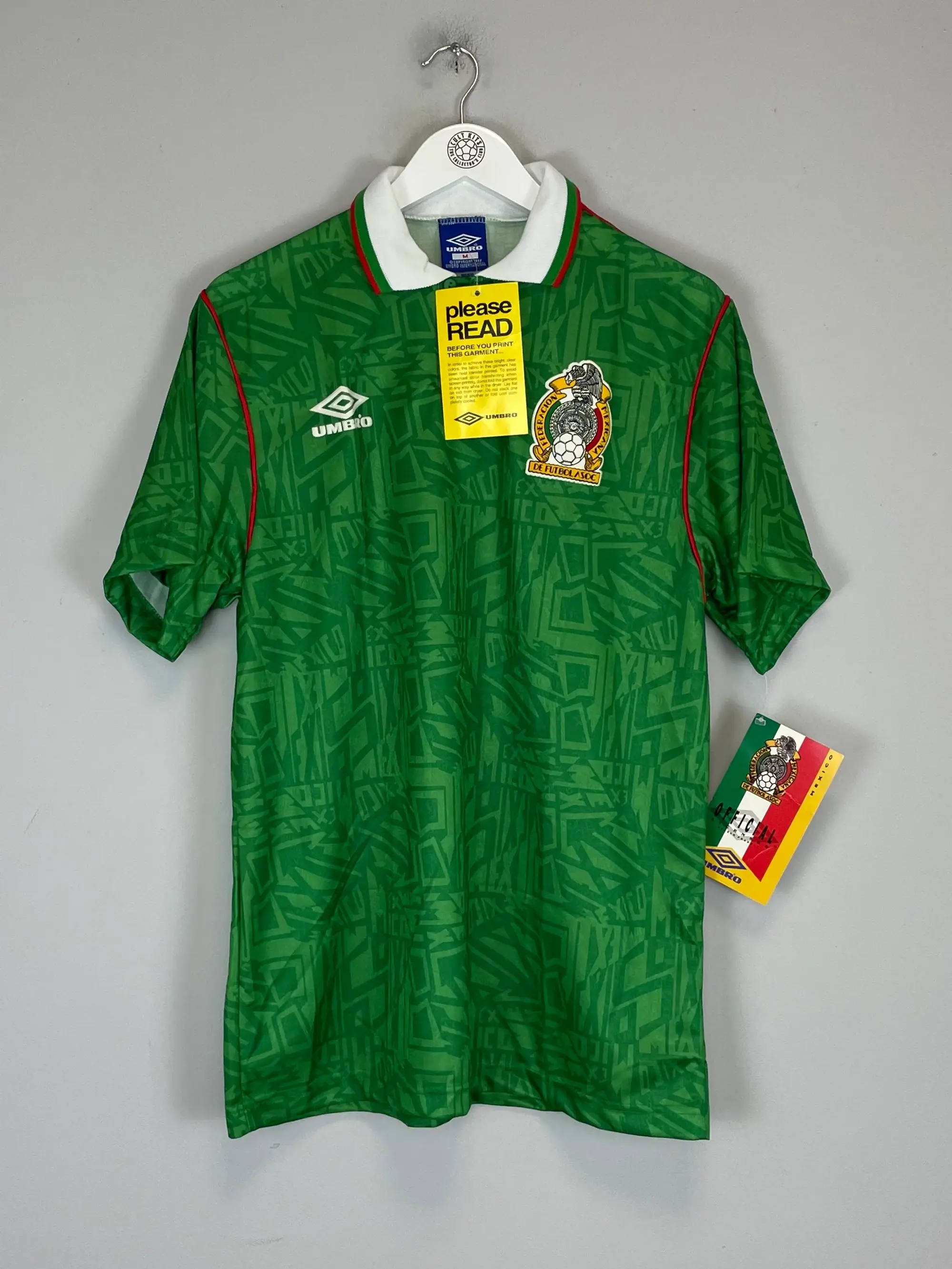 CULT KITS - 1994 MEXICO *BNWT* HOME SHIRT (M) UMBRO