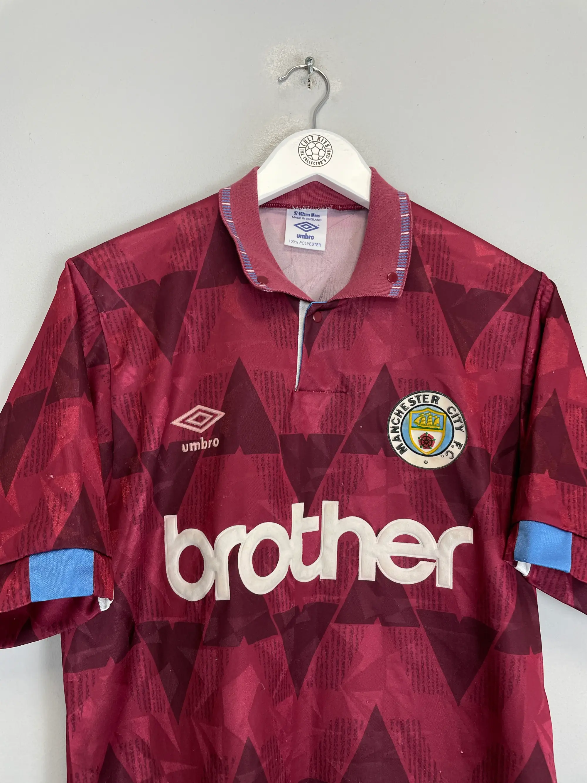 CULT KITS - 1990/92 MANCHESTER CITY AWAY SHIRT (M) UMBRO