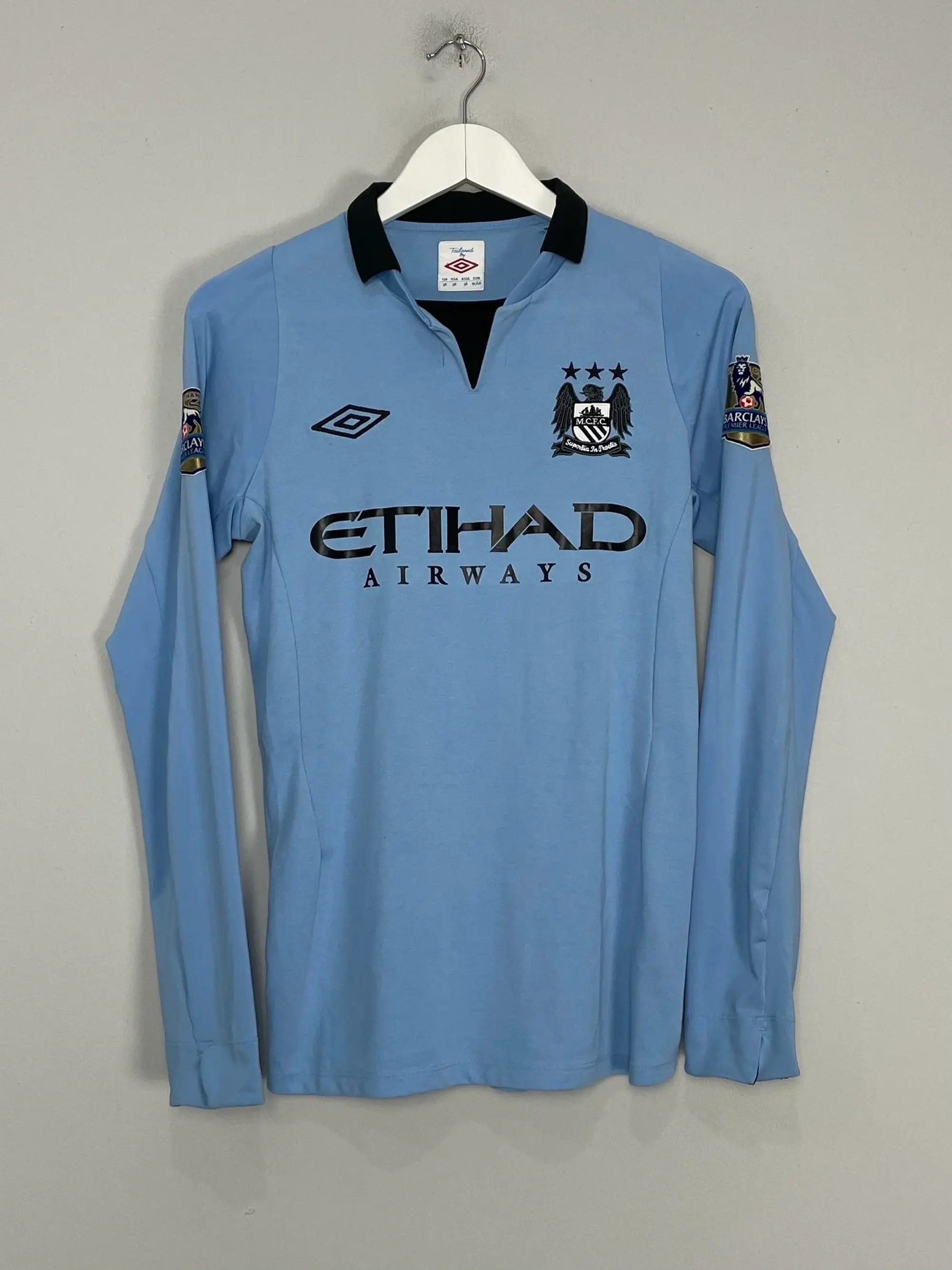 CULT KITS - 2012/13 MANCHESTER CITY RICHARDS #2 L/S HOME SHIRT (S) UMBRO