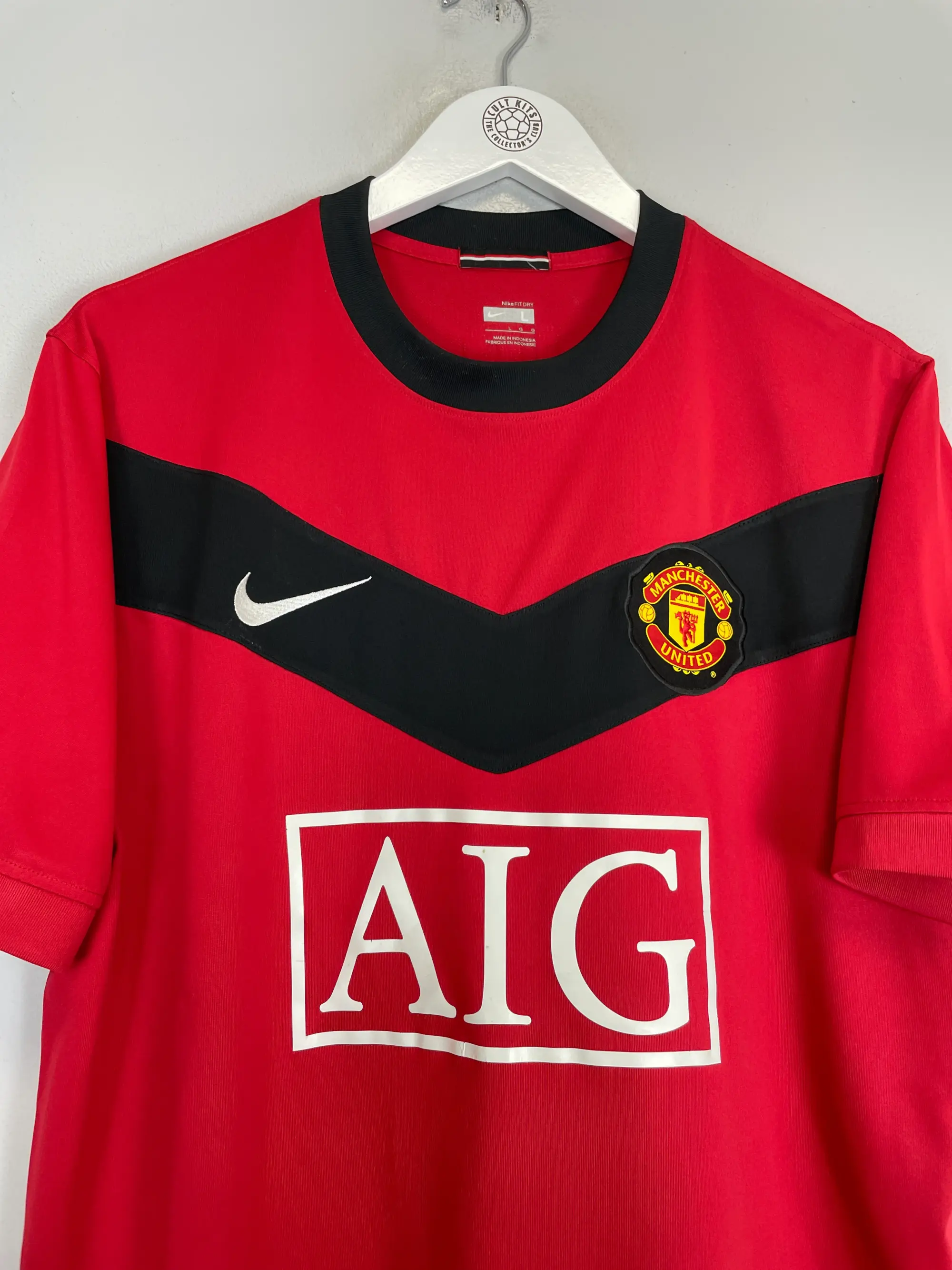 CULT KITS - 2009/10 MANCHESTER UNITED EVRA #3 HOME SHIRT (L) NIKE