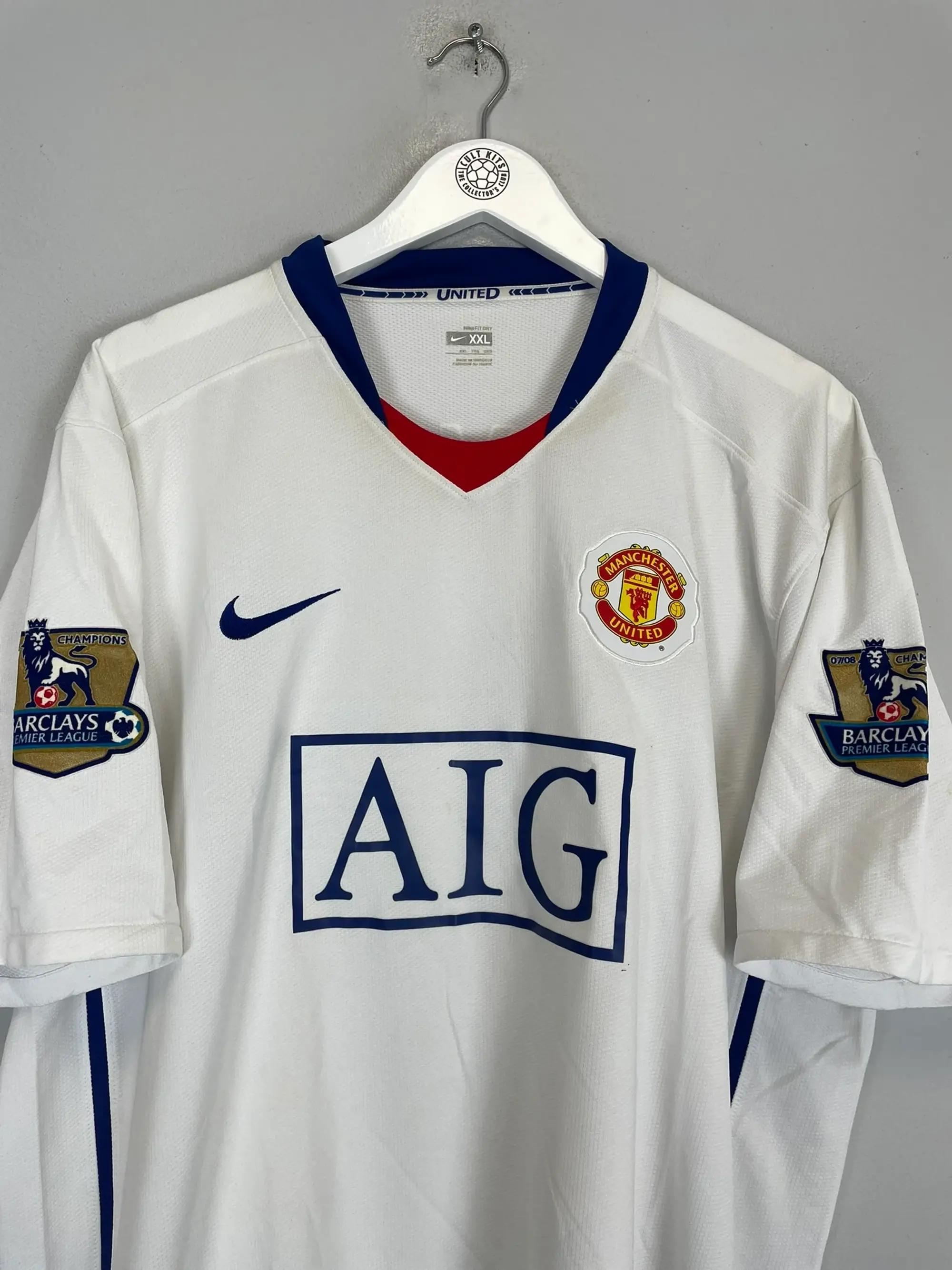 CULT KITS - 2008/09 MANCHESTER UNITED TEVEZ #32 AWAY SHIRT (XXL) NIKE