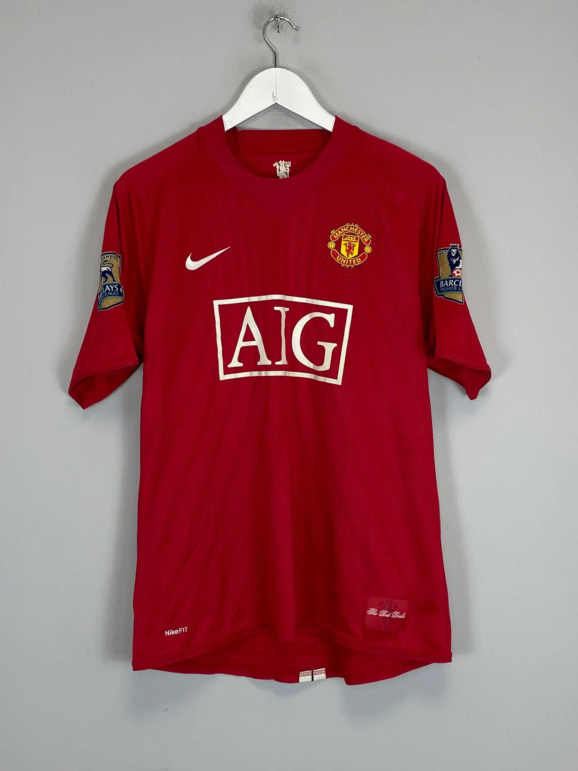 CULT KITS - 2007/09 MANCHESTER UNITED CARRICK #16 HOME SHIRT (L) NIKE