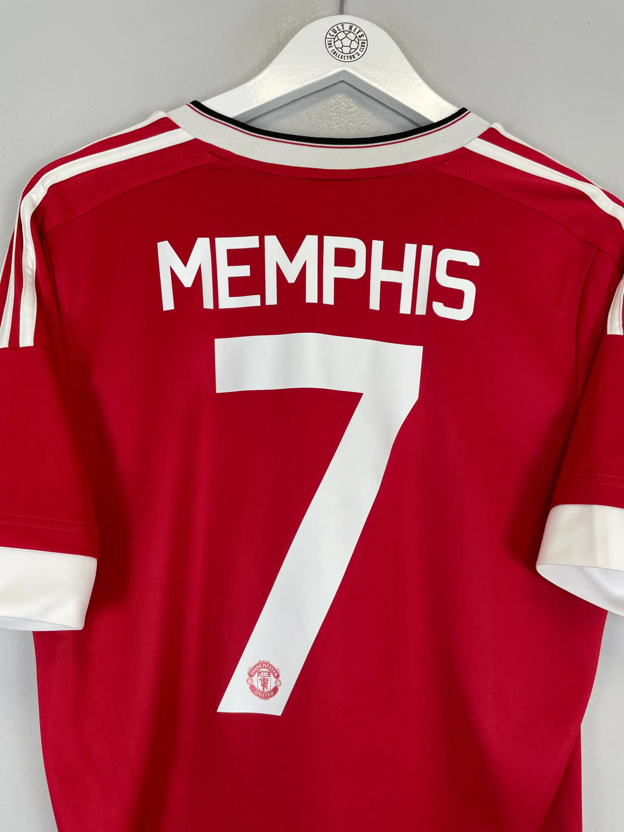 CULT KITS - 2015/16 MANCHESTER UNITED MEMPHIS #7 HOME SHIRT (M) ADIDAS