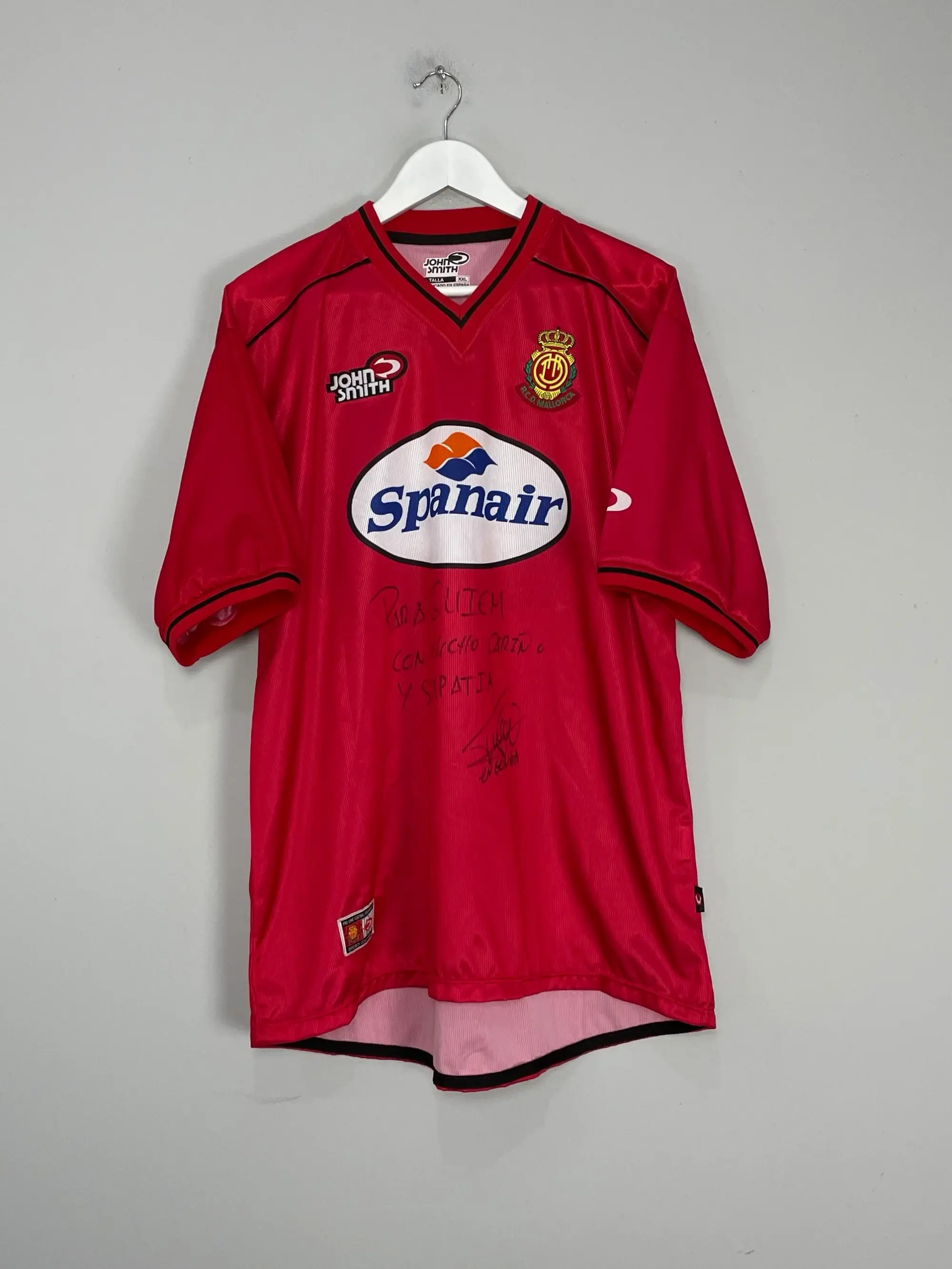 CULT KITS - 2000/01 REAL MALLORCA ENGONGA #23 *SIGNED* HOME SHIRT (XXL) JOHN SMITH