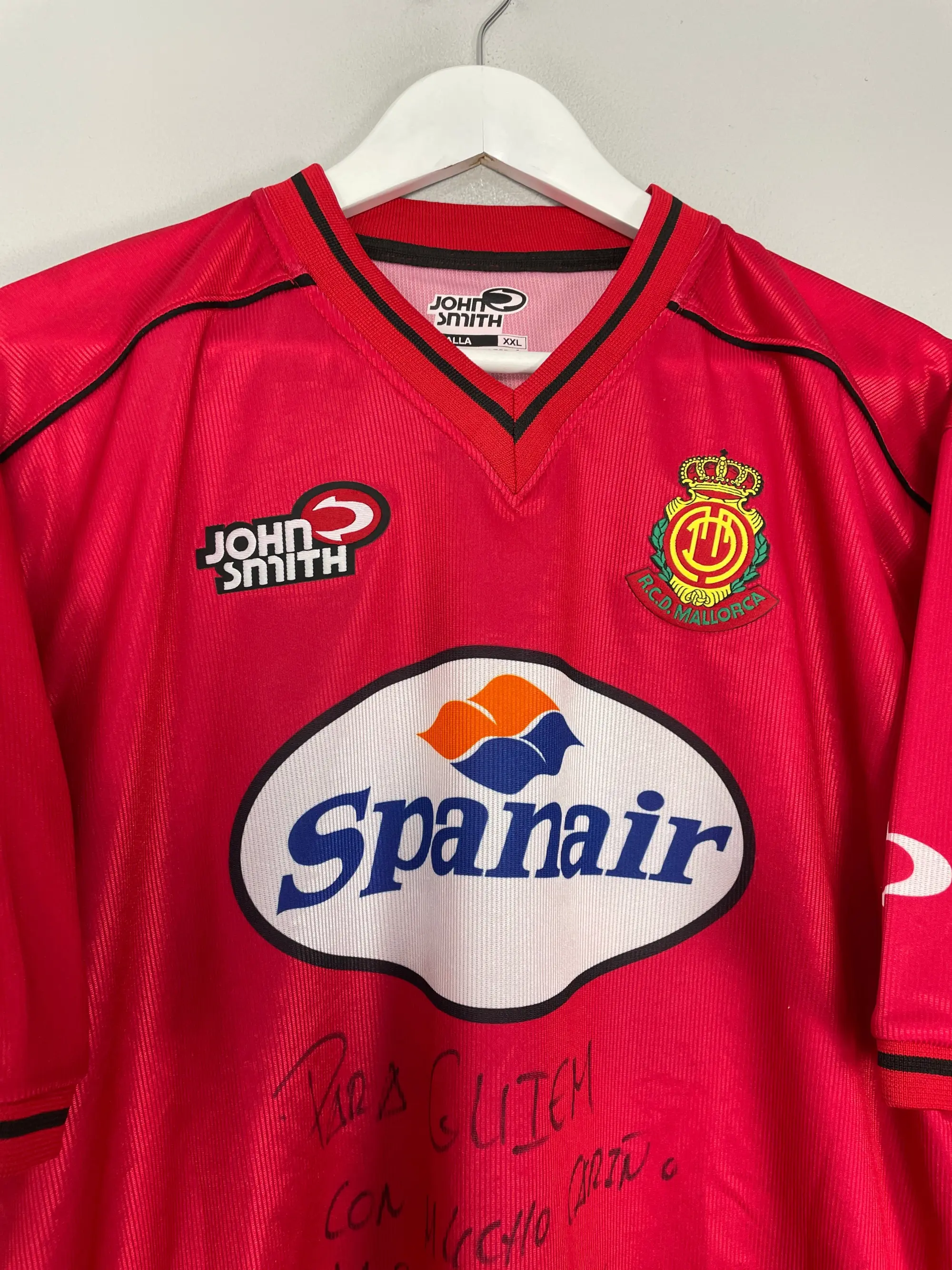 CULT KITS - 2000/01 REAL MALLORCA ENGONGA #23 *SIGNED* HOME SHIRT (XXL) JOHN SMITH