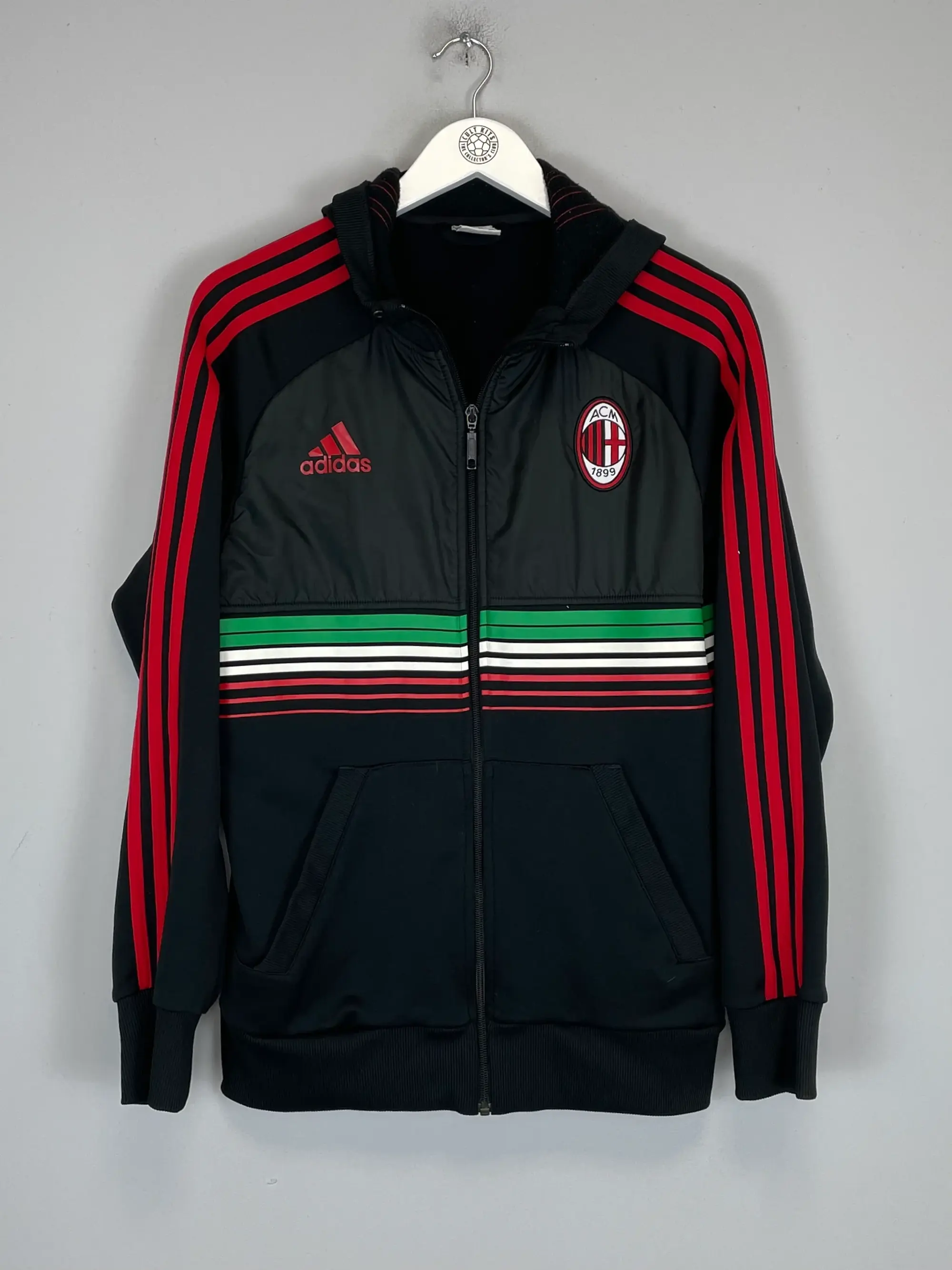 2012/13 AC MILAN HOODED TRACK JACKET (M) ADIDAS | Cult Kits