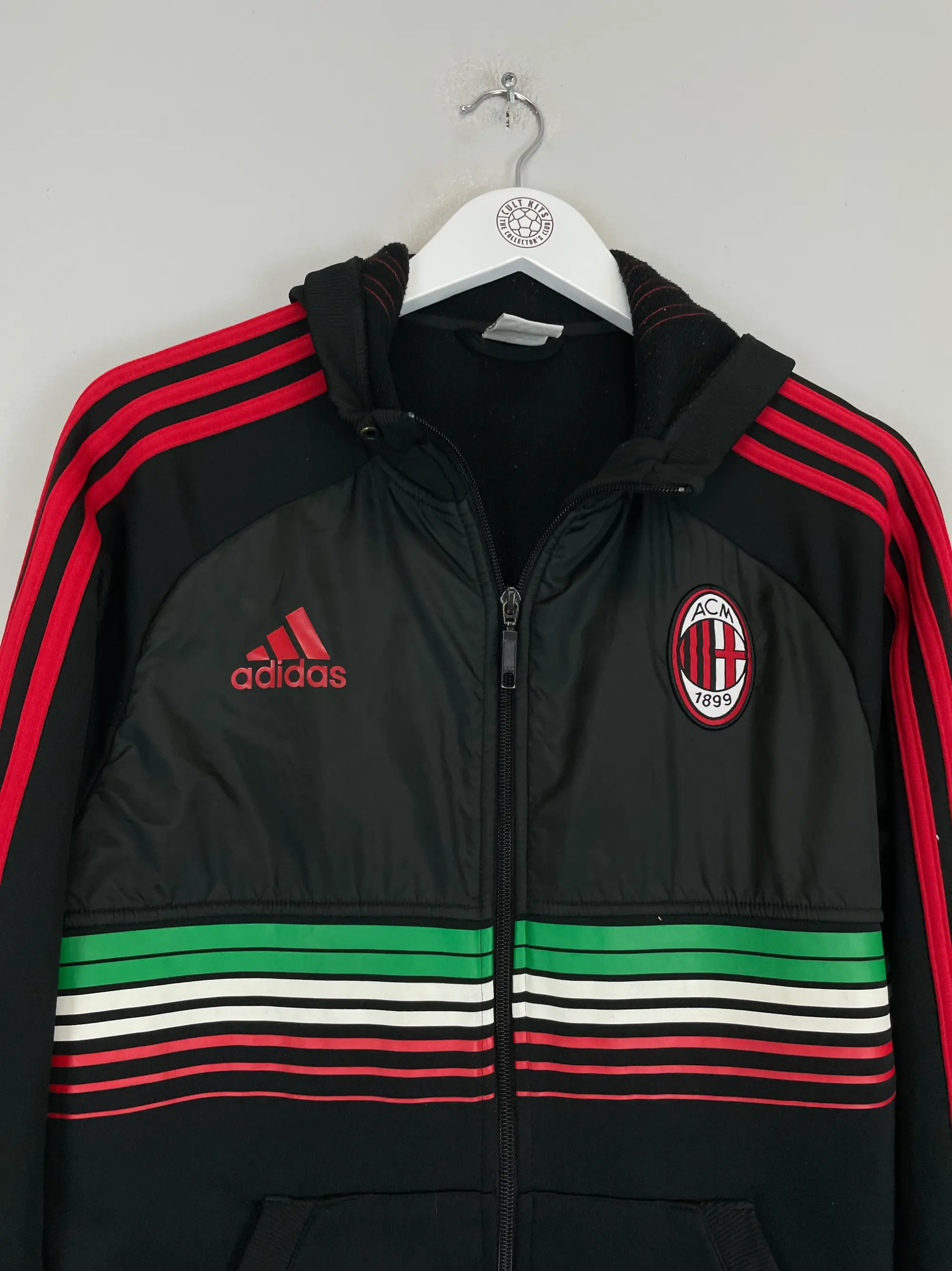 2012/13 AC MILAN HOODED TRACK JACKET (M) ADIDAS | Cult Kits