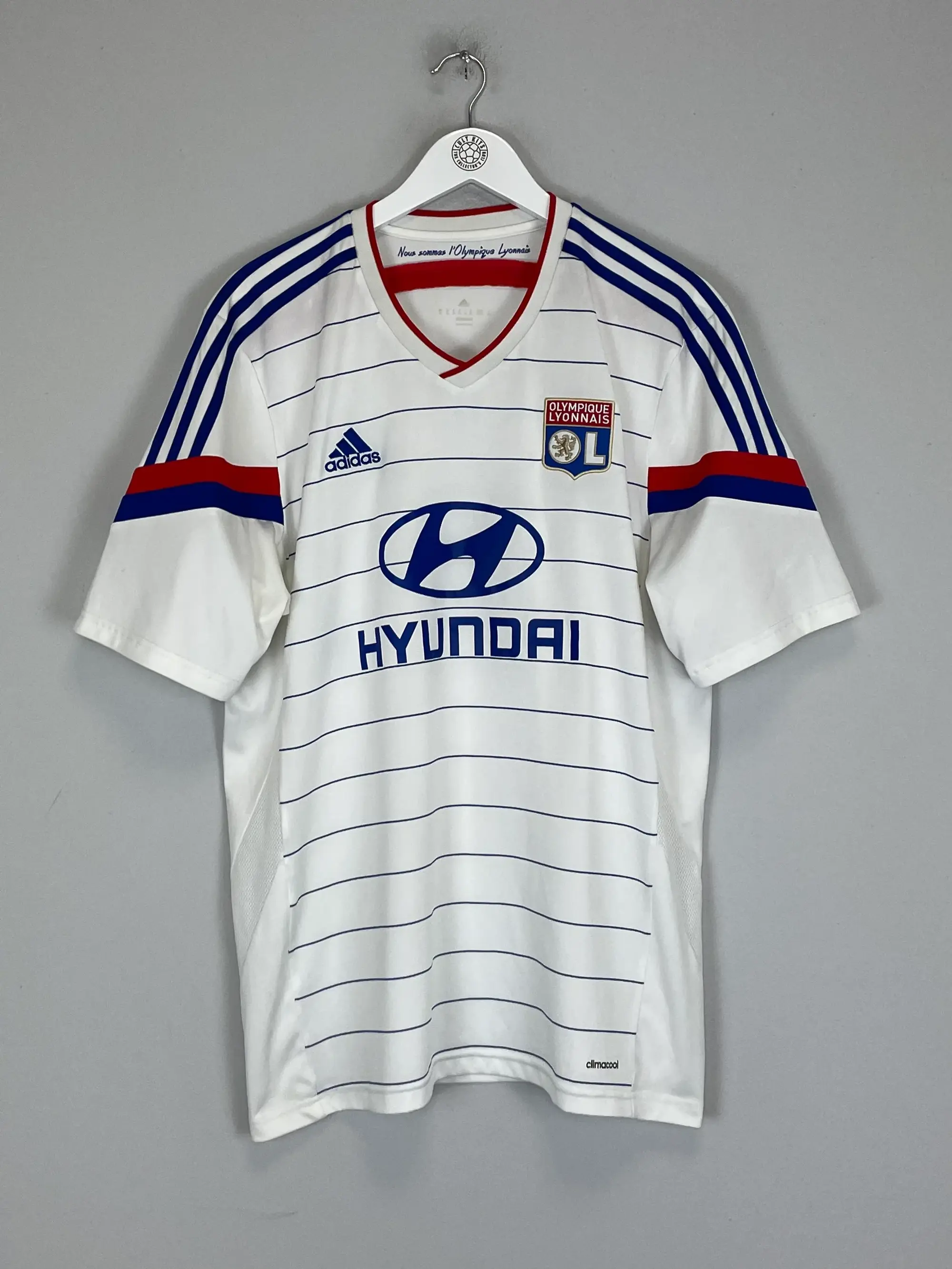 CULT KITS - 2014/15 LYON HOME SHIRT (XL) ADIDAS