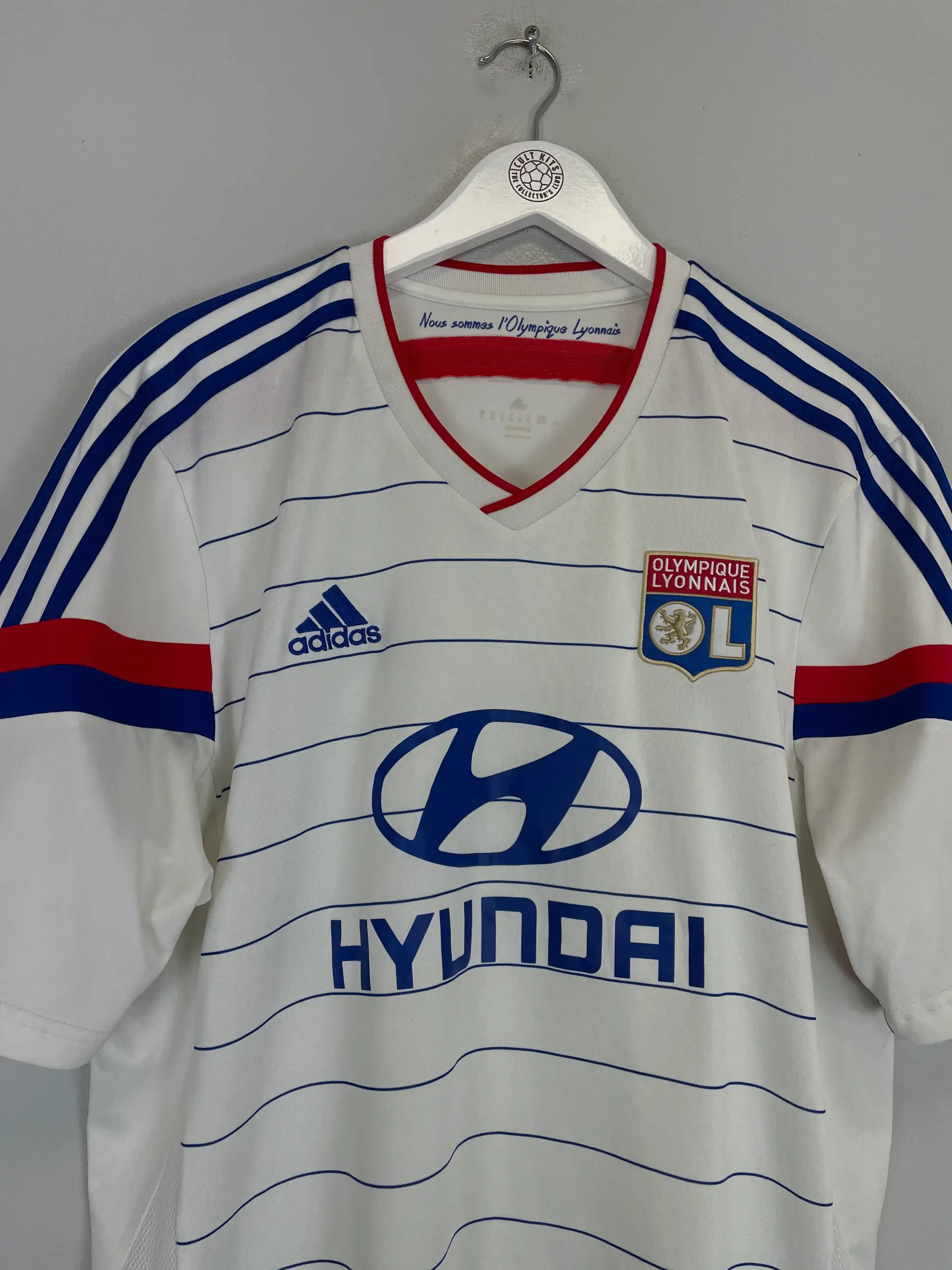 CULT KITS - 2014/15 LYON HOME SHIRT (XL) ADIDAS