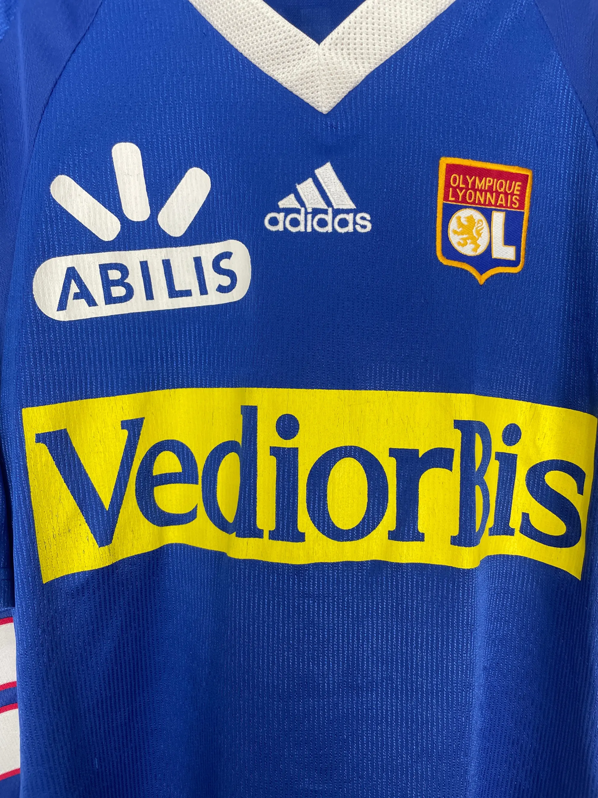CULT KITS - 1998/99 LYON BRAIZAT #26 *MATCH ISSUE* AWAY SHIRT (XL) ADIDAS